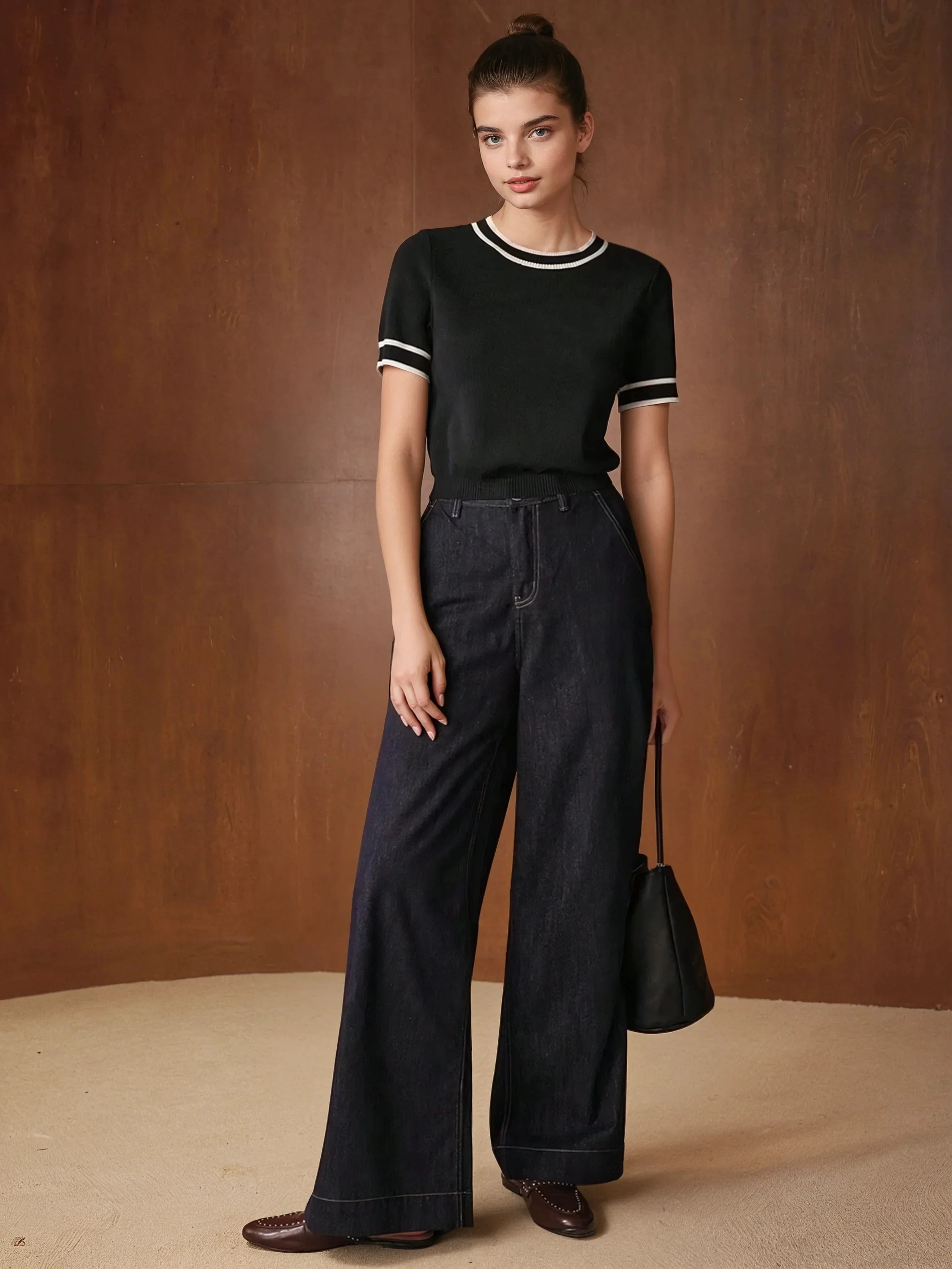 Joia | Knitted top with contrasting trim