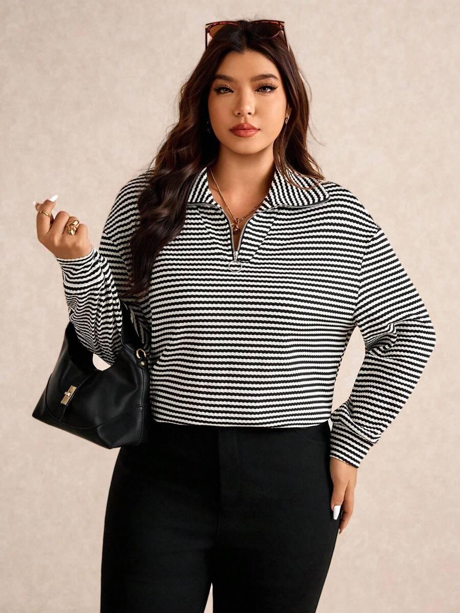 Jessa | Fuzzy collar quarter zip sweater