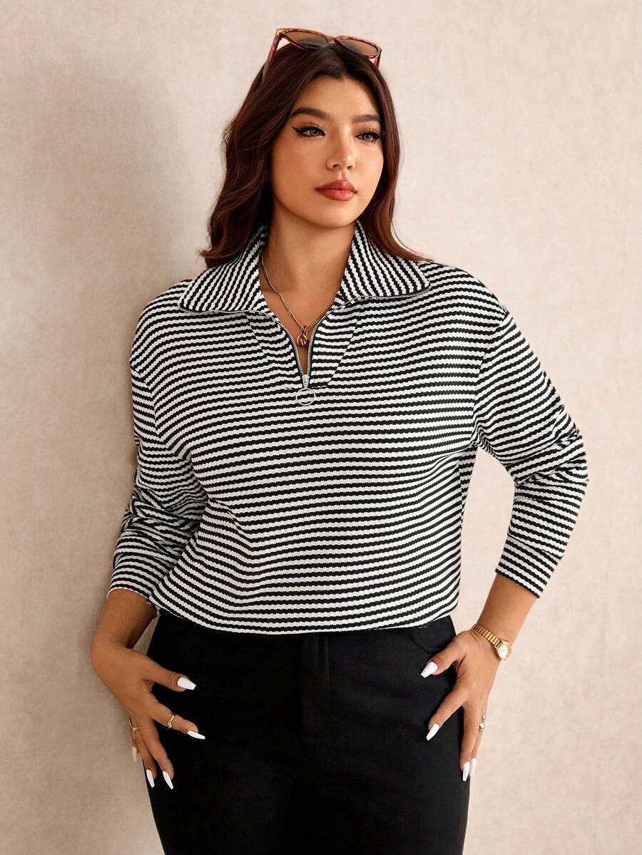 Jessa | Fuzzy collar quarter zip sweater