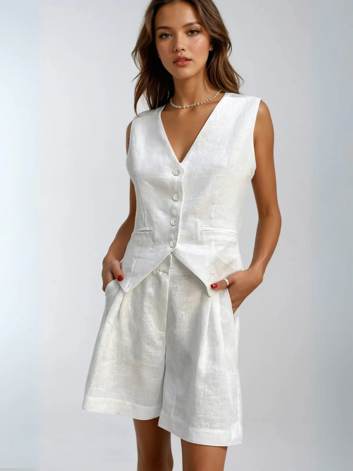 Vest & shorts matching suit