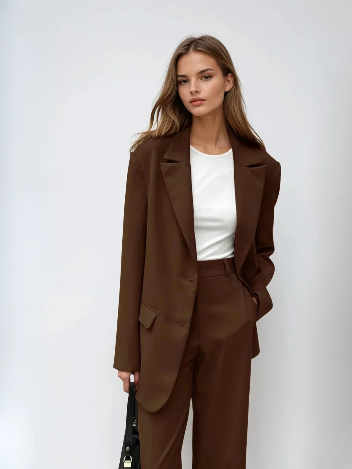 Blazer & wide-leg pants set