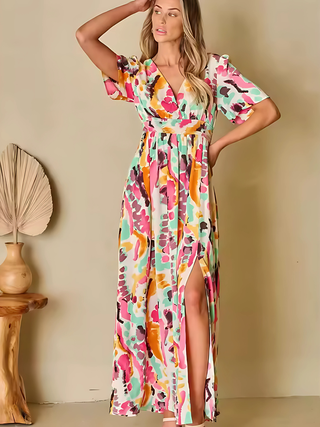 Lyssa | jurk met tie-dye print