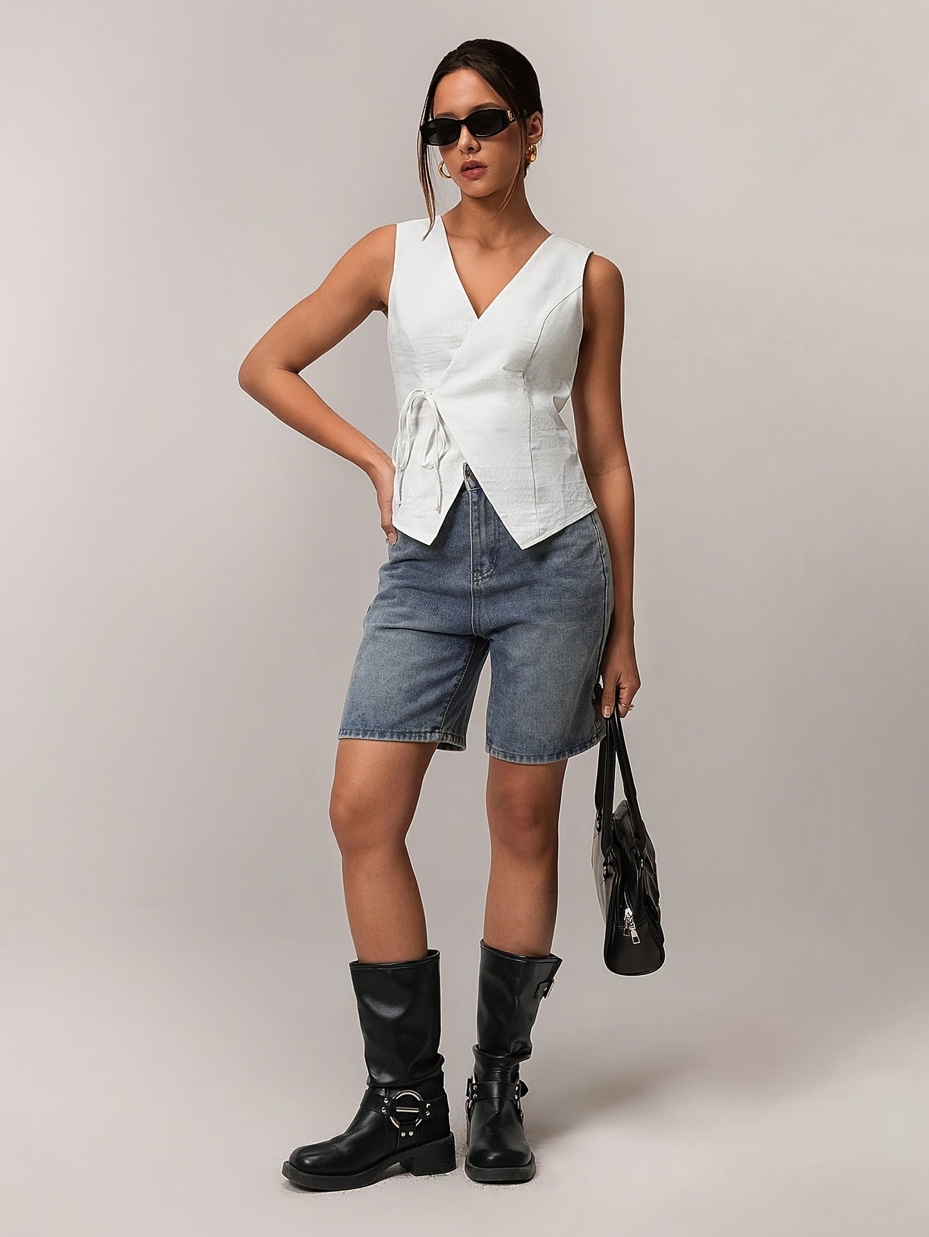 Nena | Wrap Top met strikdetail