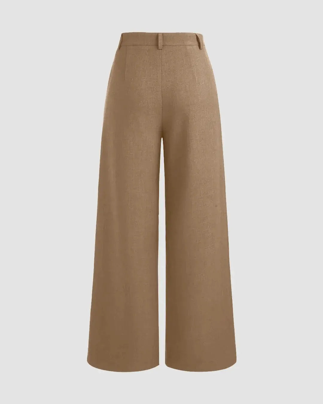 Mud pleated straight-leg trousers