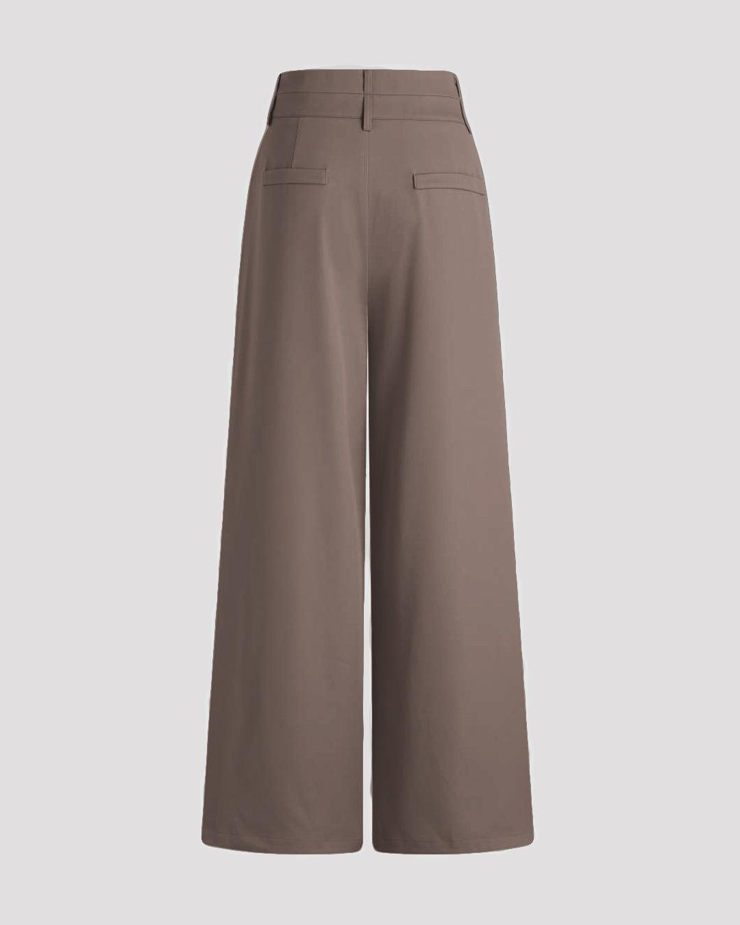 Cappuccino Tailored Wide Leg Pants