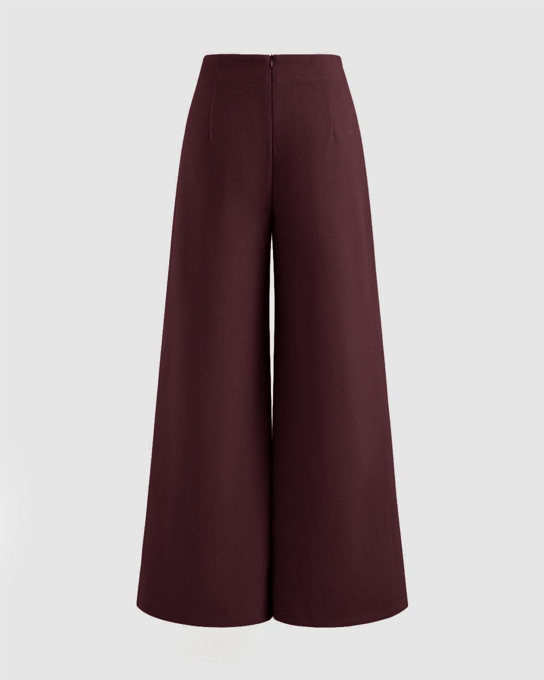 Merlot wide-leg trousers