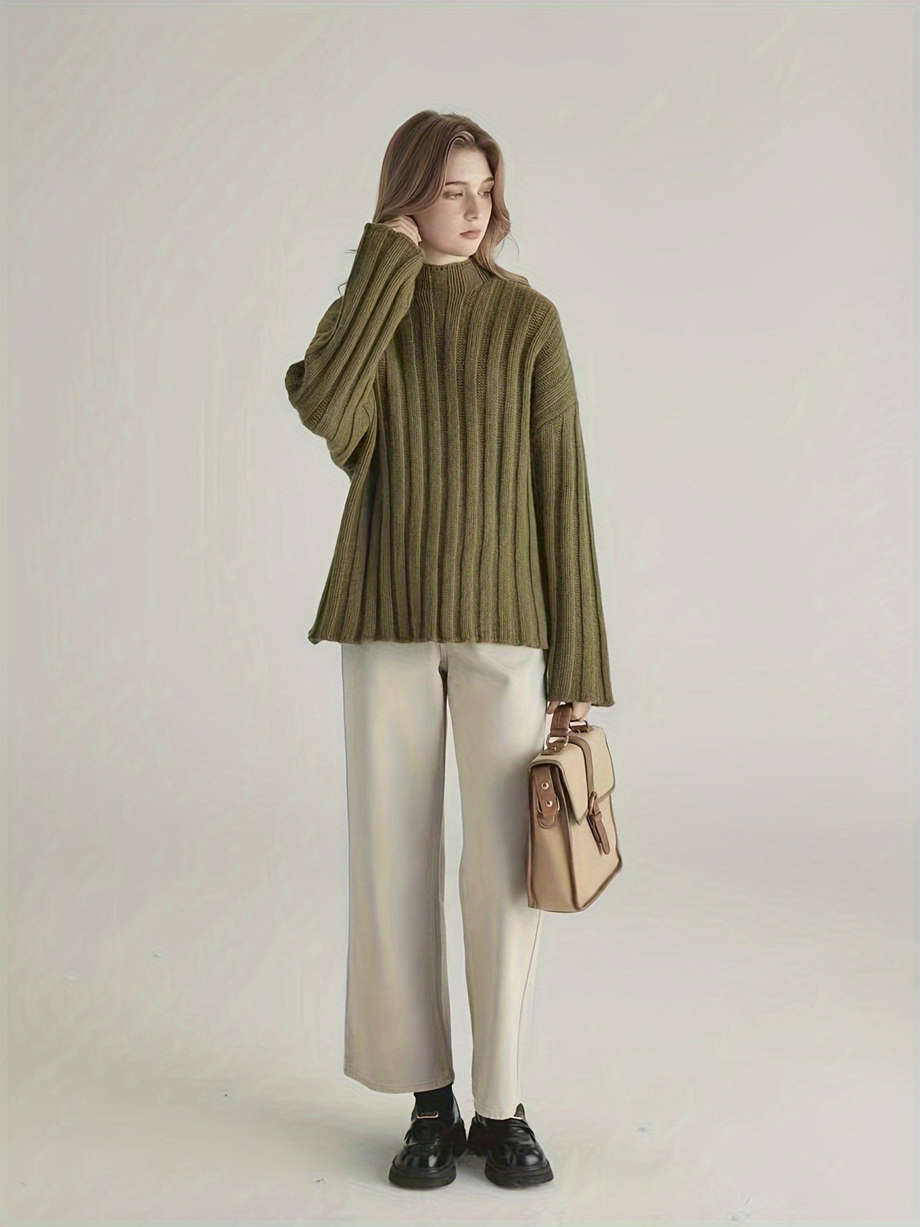 Cerella | Wide jumper with ribbed detail