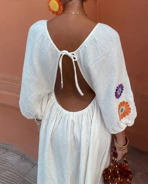 Maëlle | Long Embroidered Dress