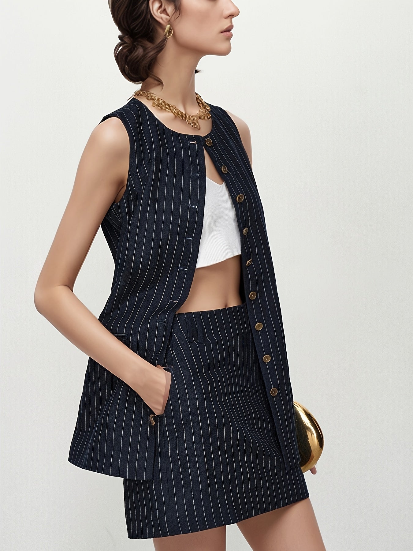 Urban stripe | Top + rok set