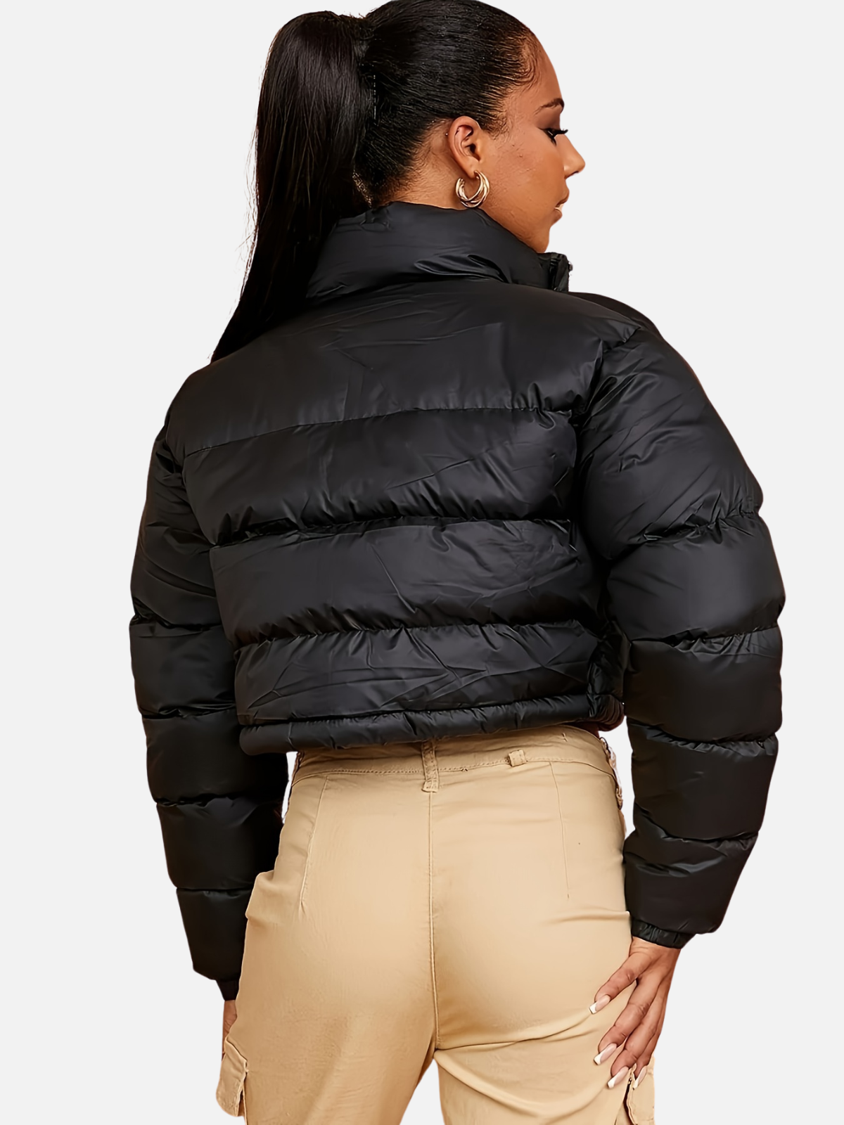 Janie | Puffer jack met trekkoord