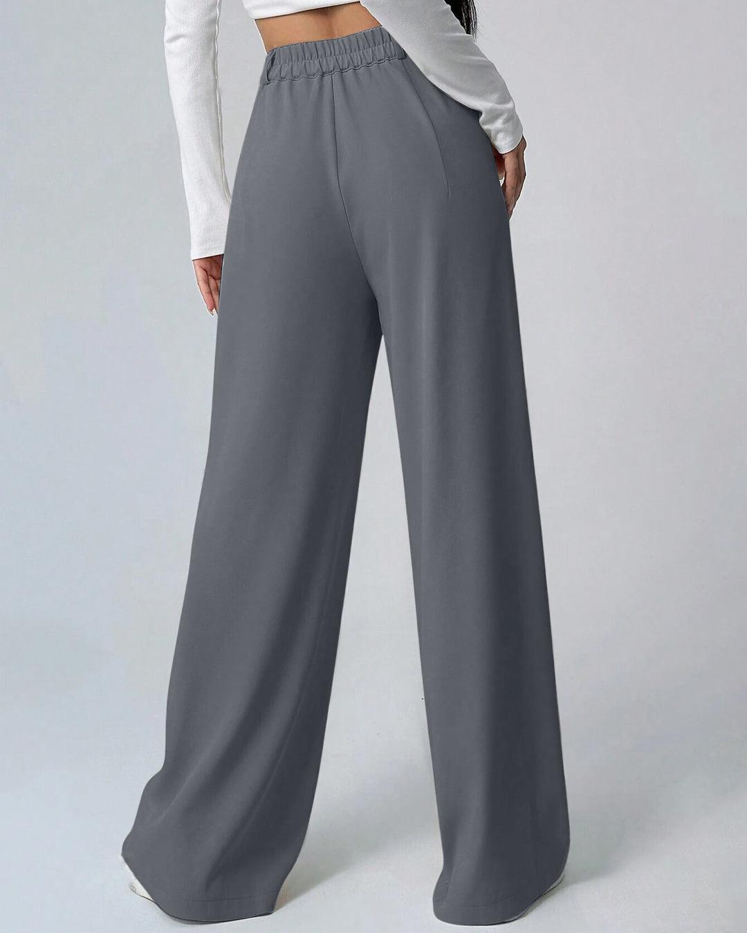 Grey pleated trousers