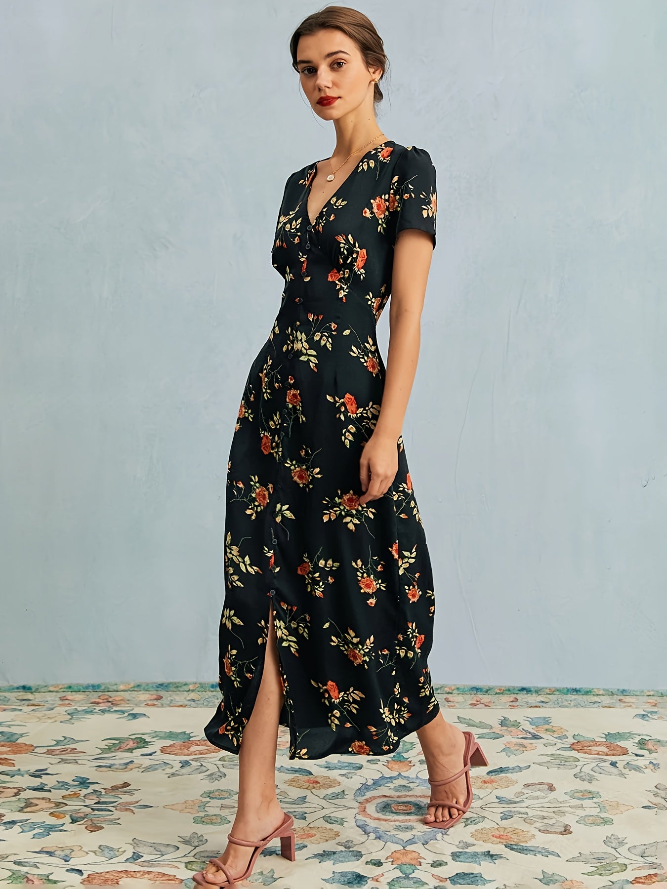 Serena | Maxi jurk met v-hals