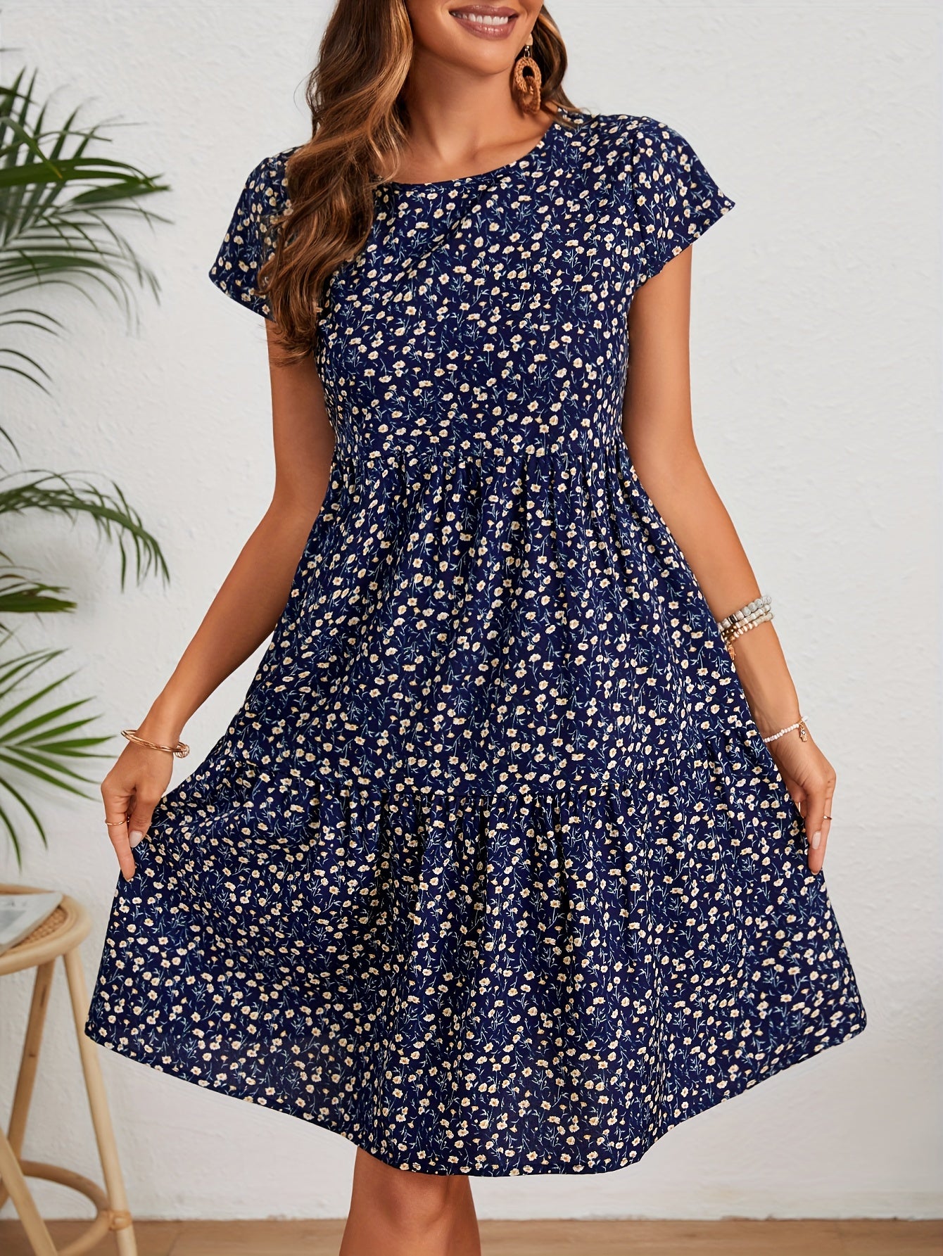 Cyenna | Jurk met bloemenprint