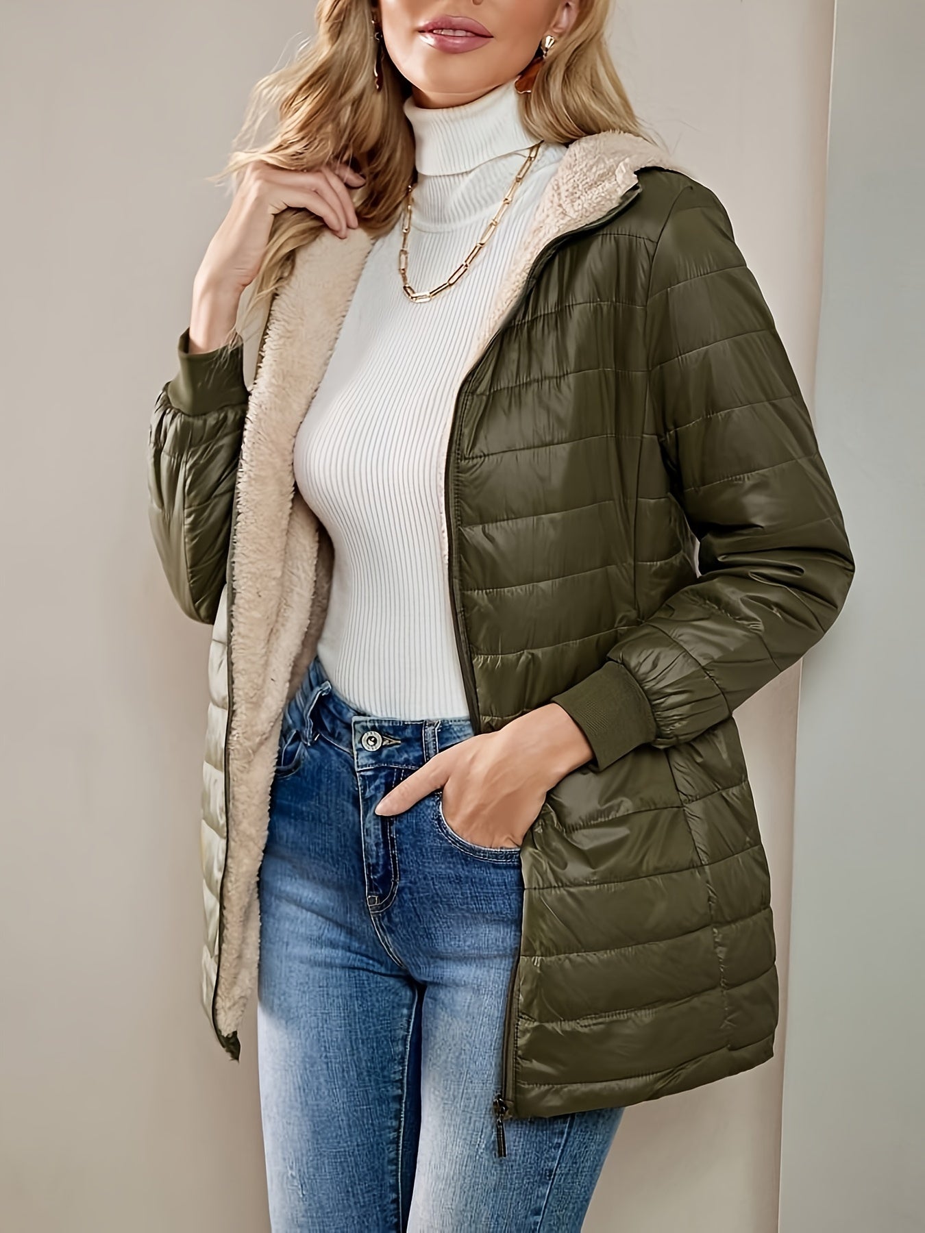 Nowell | Quilted jacket with teddy lining