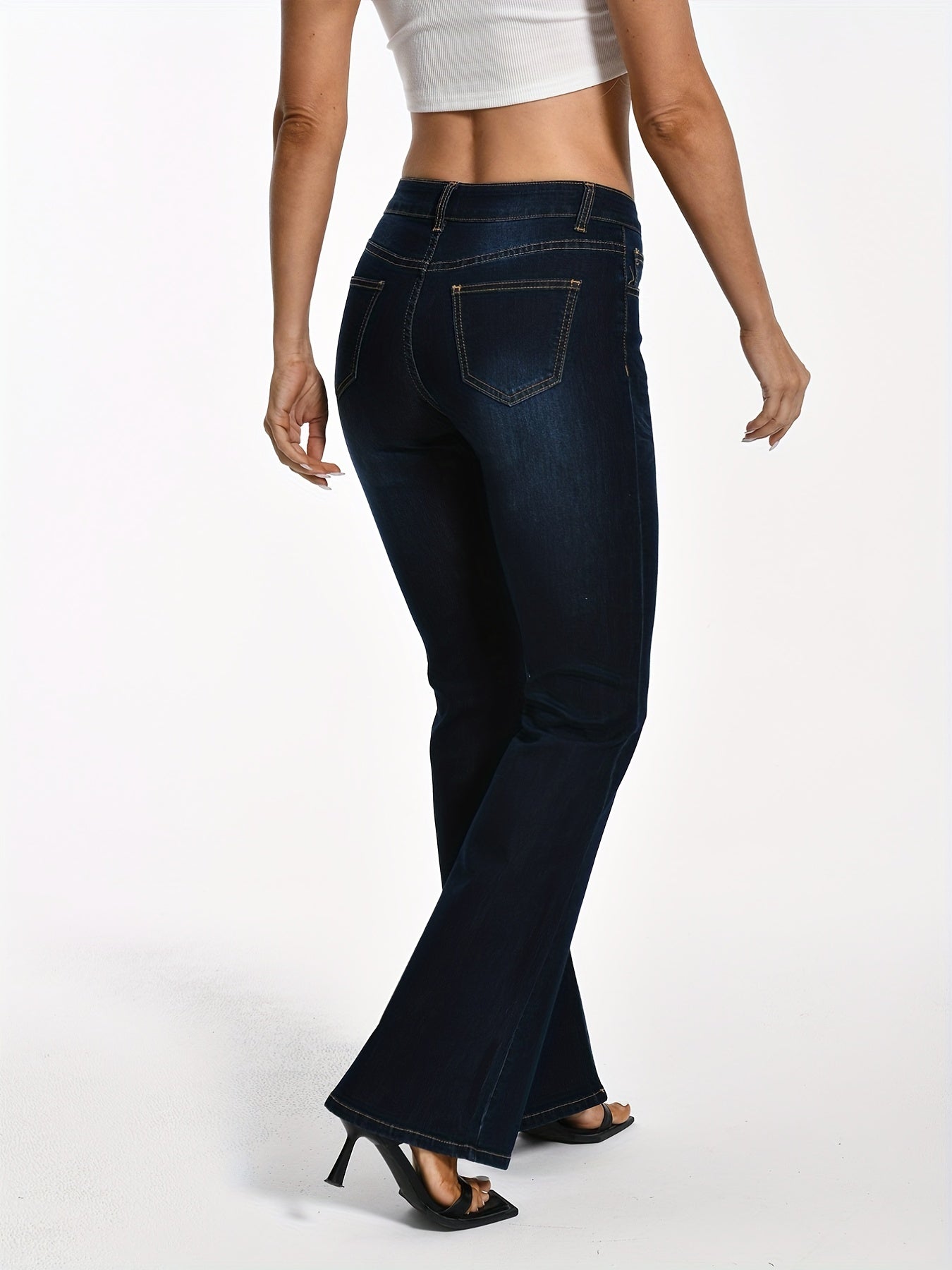 Jeana | Wijd uitlopende denim jeans