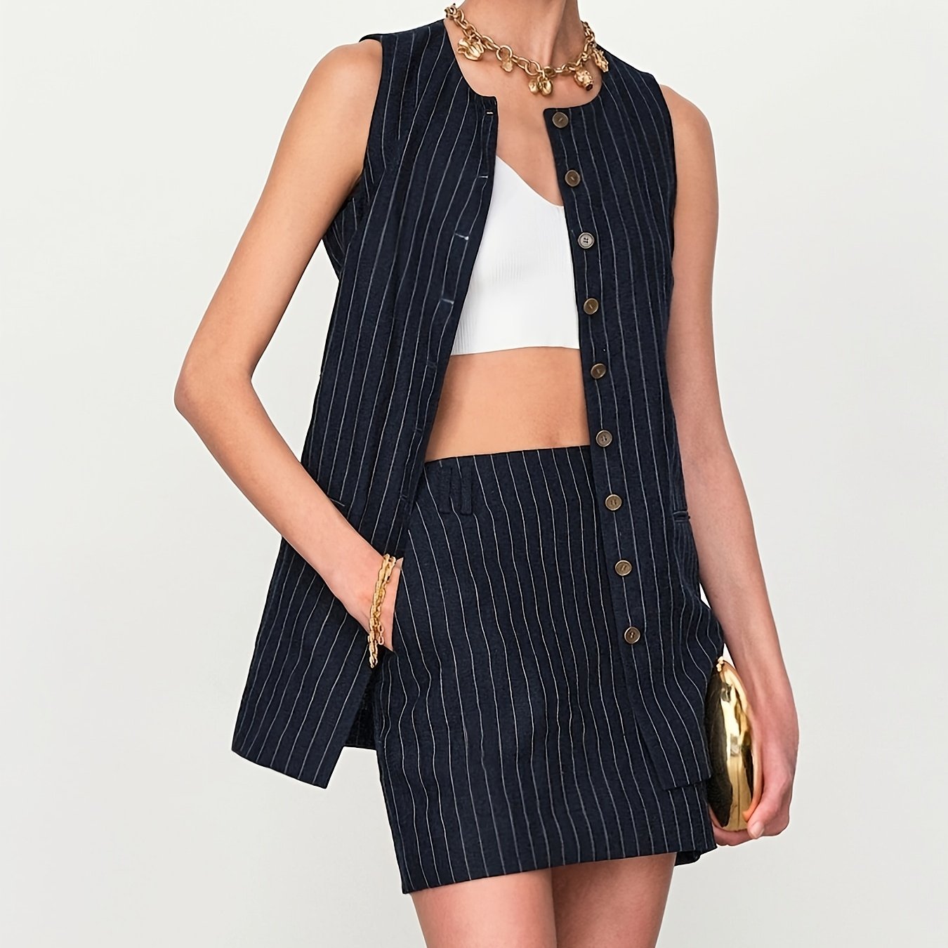 Urban stripe | Top + rok set