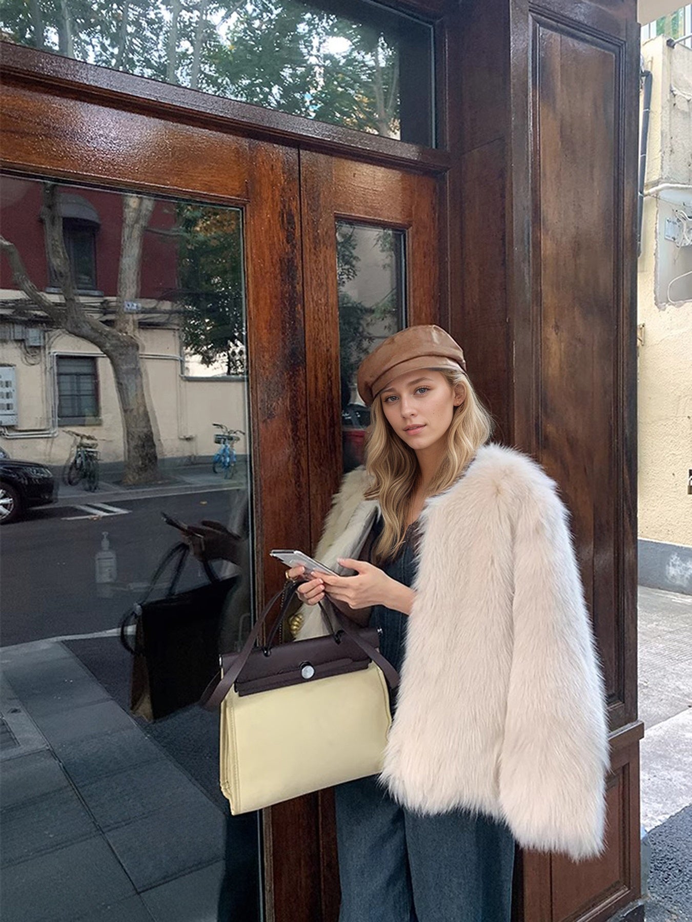 Sylvia | Faux fur jacket