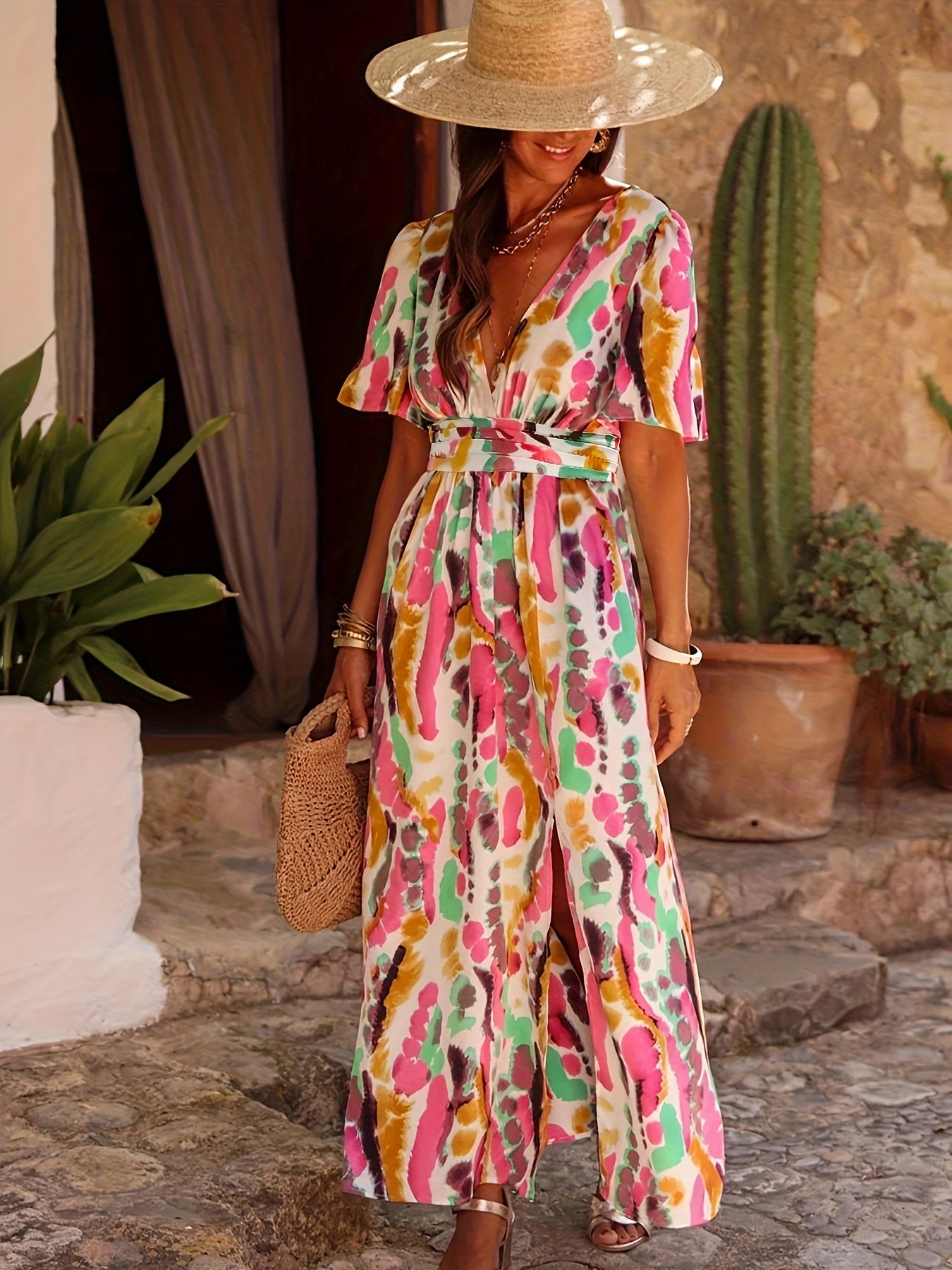 Lyssa | jurk met tie-dye print