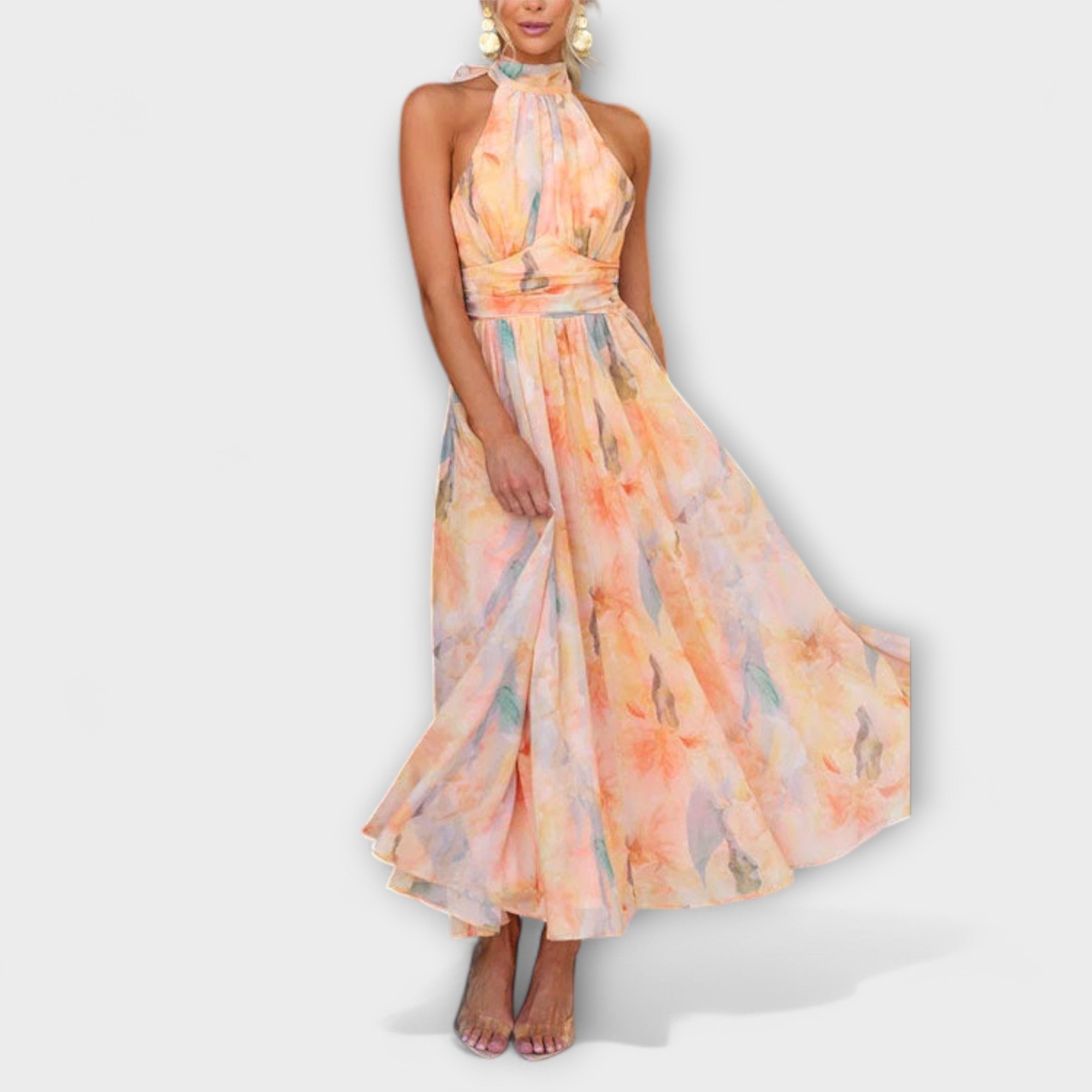 Klara | Maxi-jurk met halternek