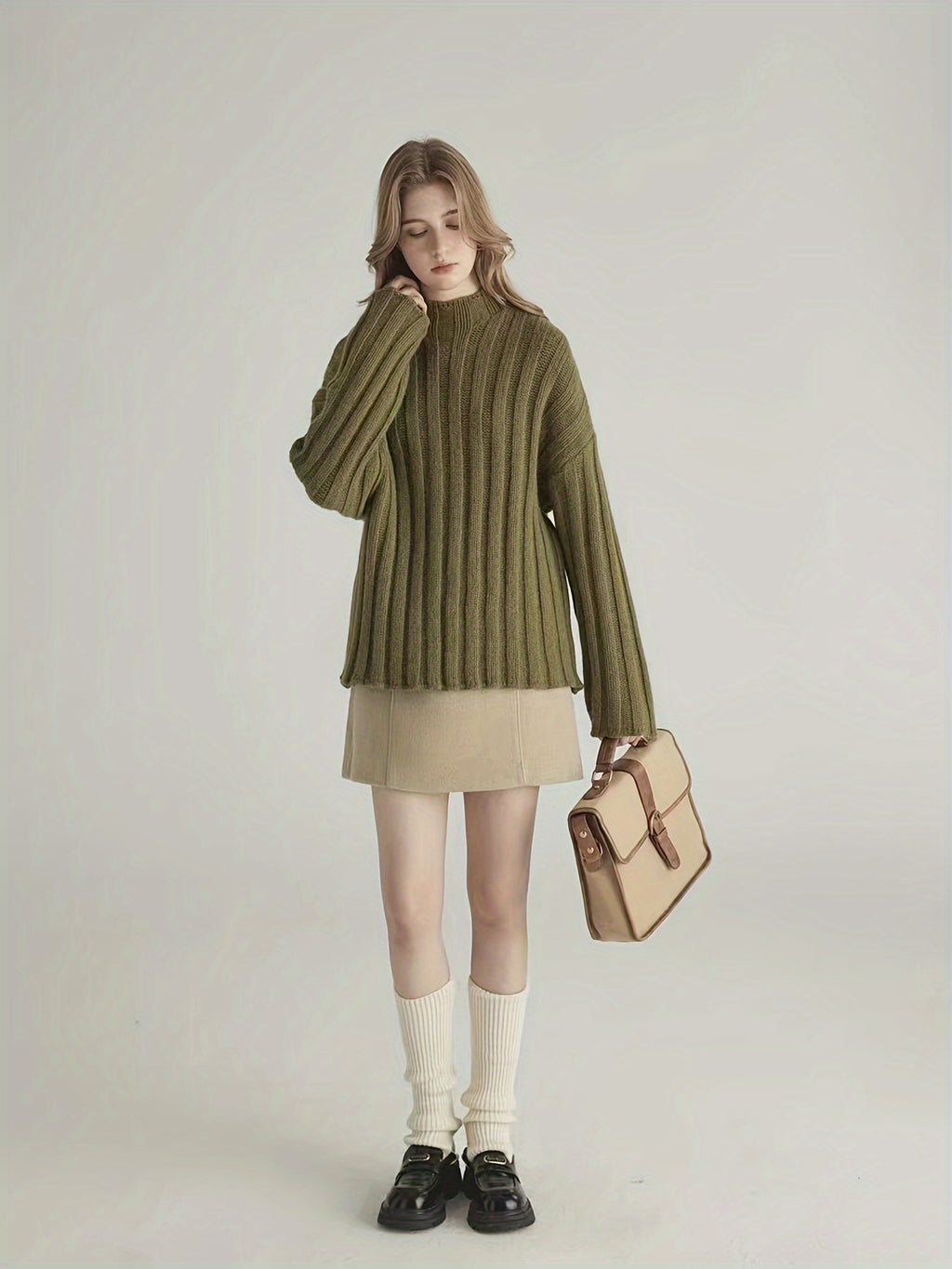 Cerella | Wide jumper with ribbed detail