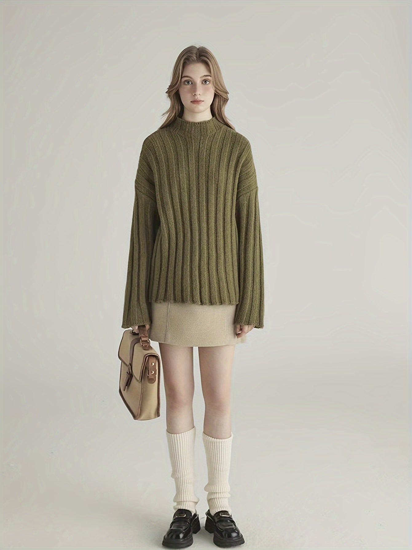 Cerella | Wide jumper with ribbed detail
