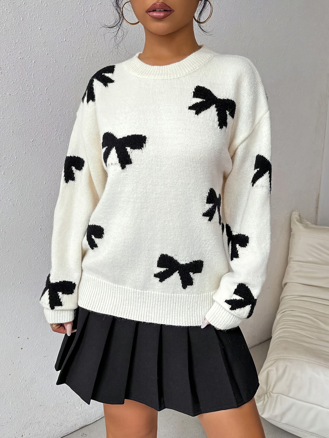 Brita | Knitted jumper with bows