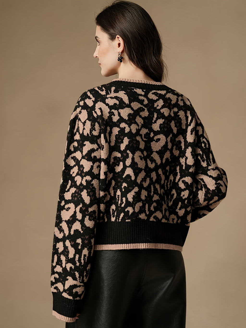 Semra | Cardigan with tie closure and jacquard pattern