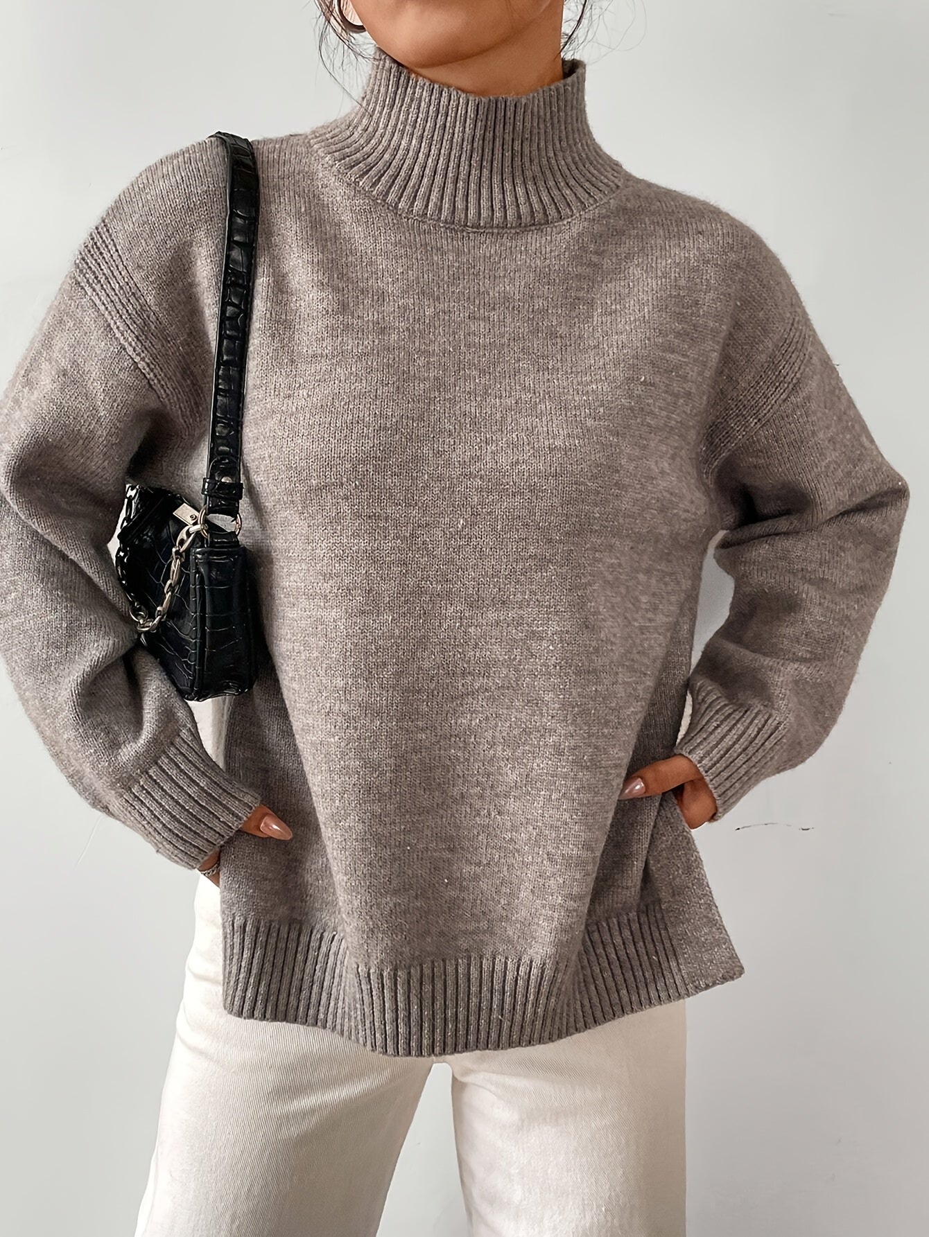 Winter sweater met hoge hals