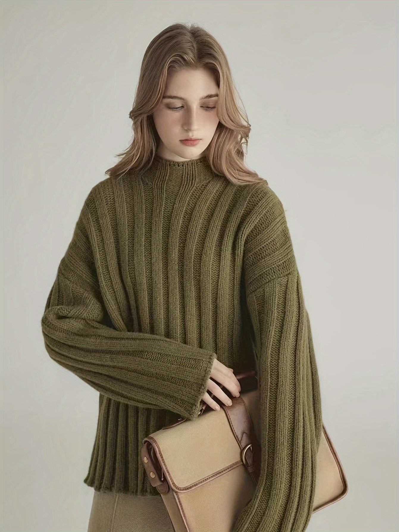 Cerella | Wide jumper with ribbed detail