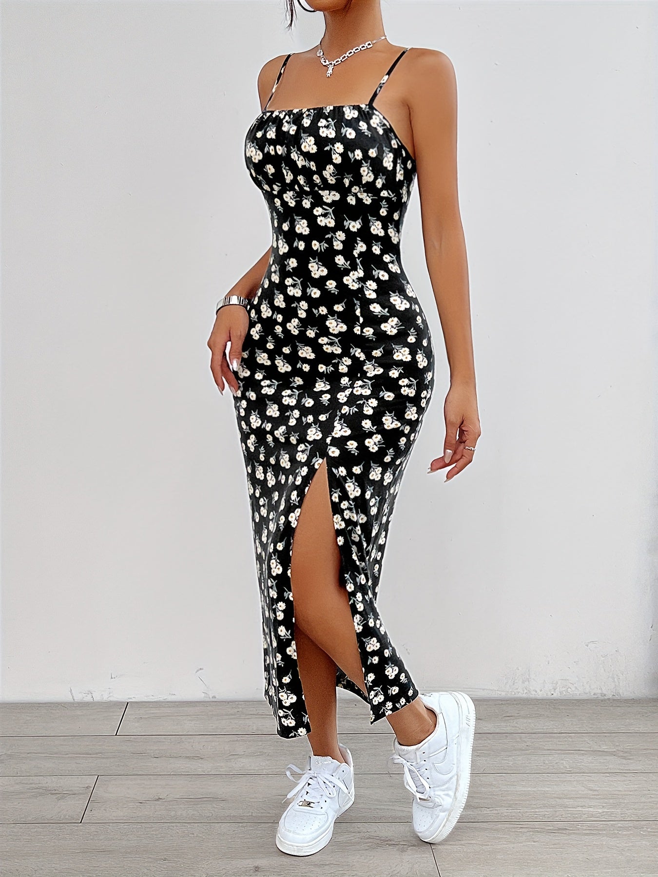 Lincy | Cami-jurk met bloemenprint