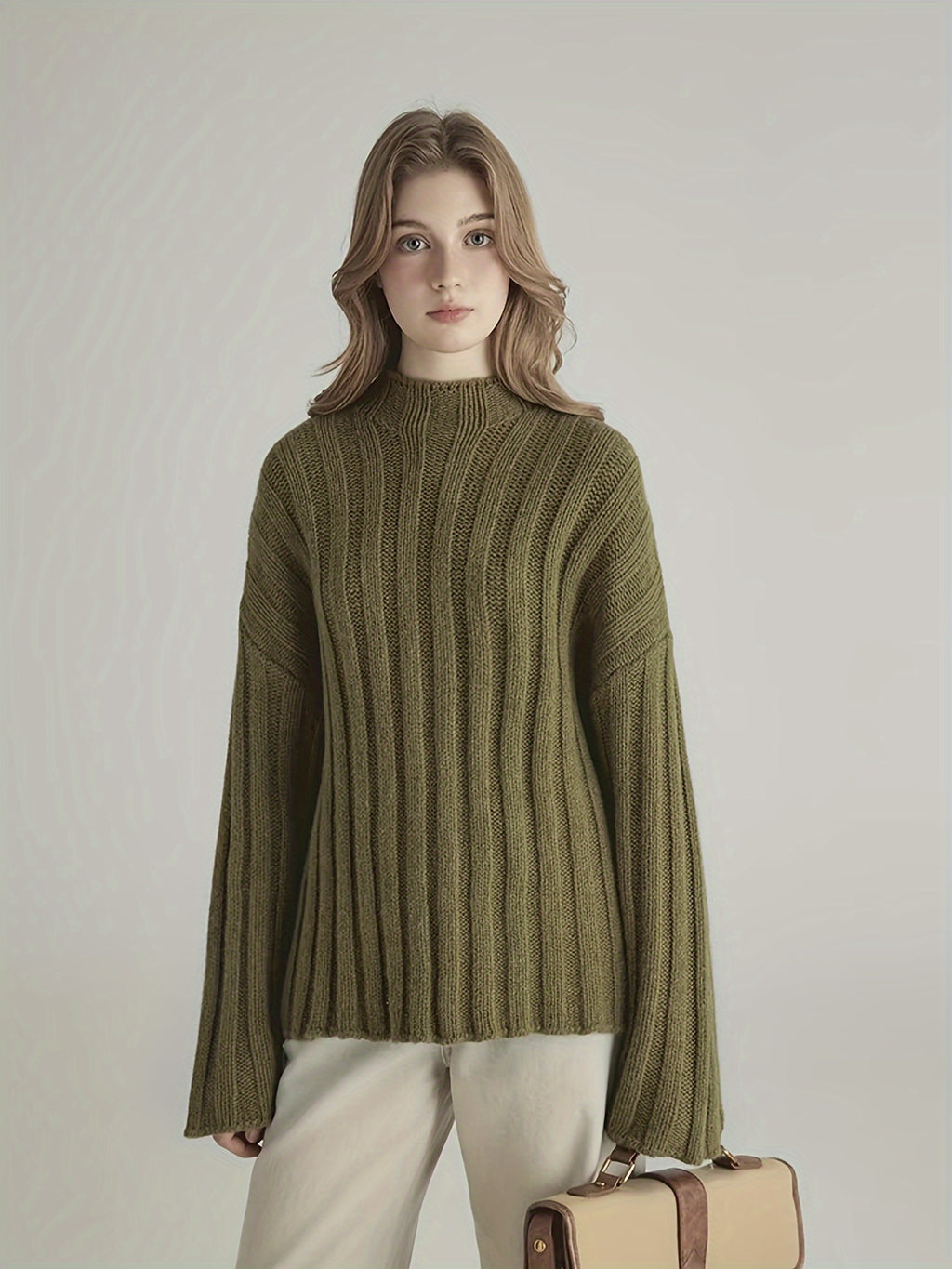 Cerella | Wide jumper with ribbed detail