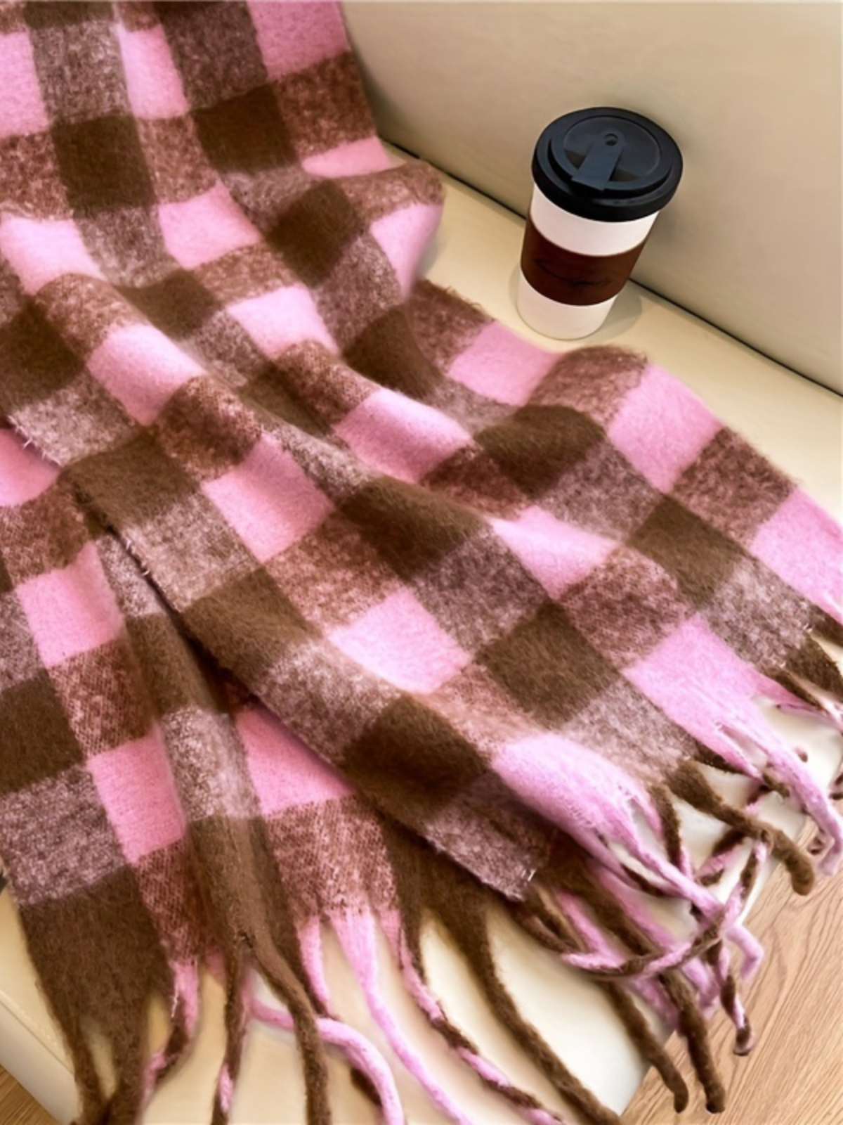 Vintage Ruit Cozy Sjaal