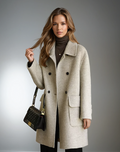 Abbi | Wool blend coat with double-breasted fastening