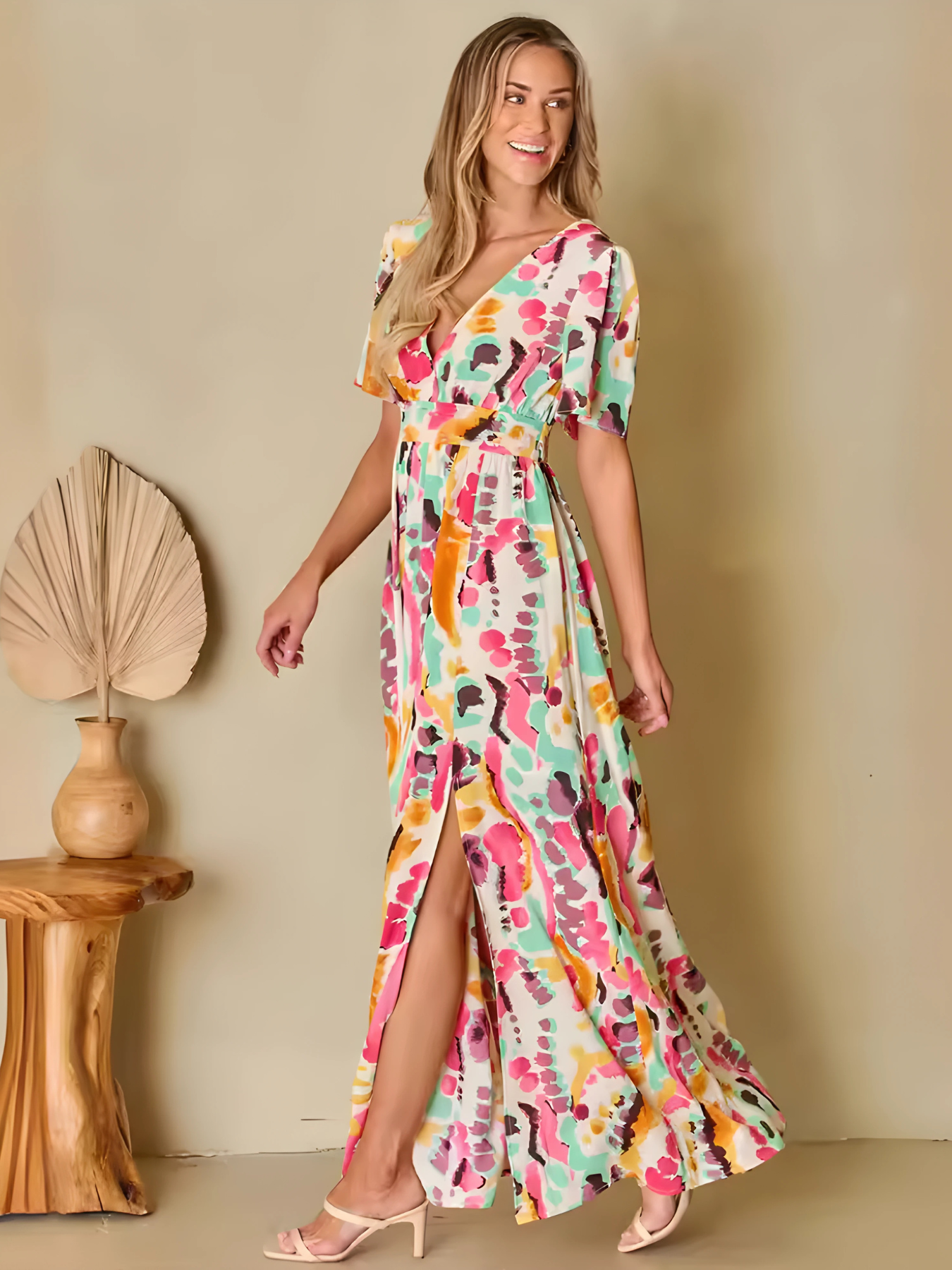 Lyssa | jurk met tie-dye print