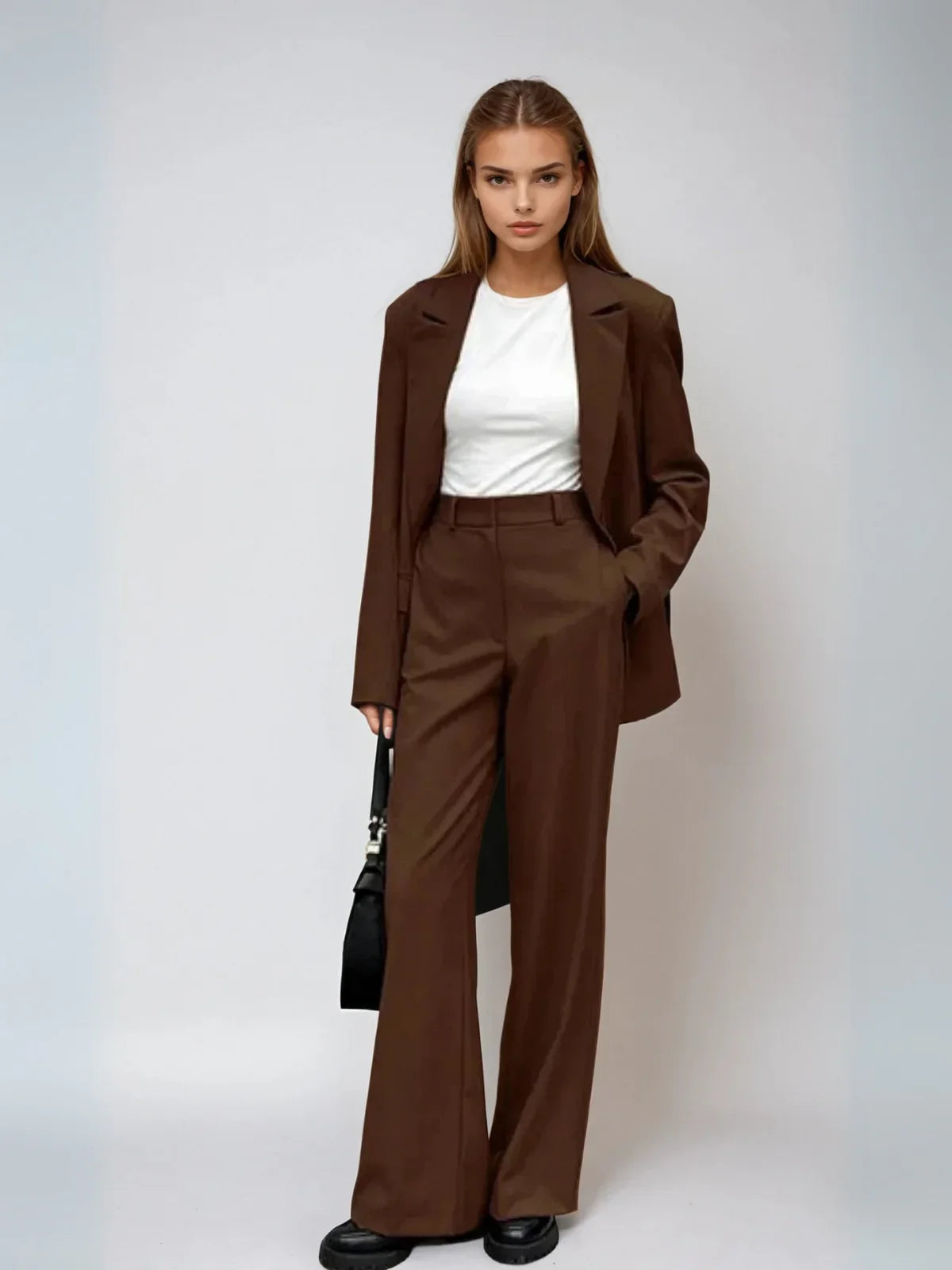 Blazer & wide-leg pants set