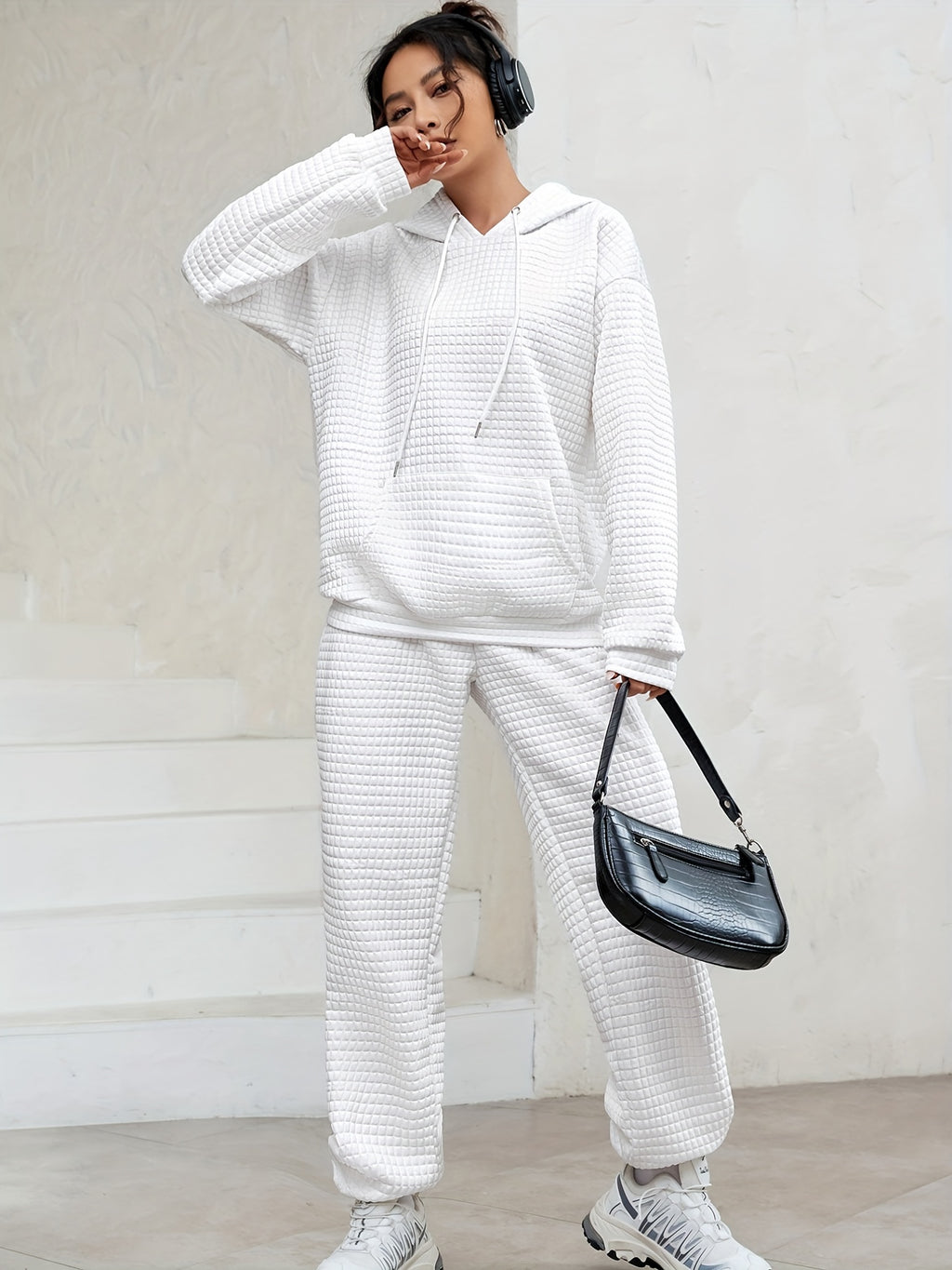 Roseann | Two-piece set with waffle detail