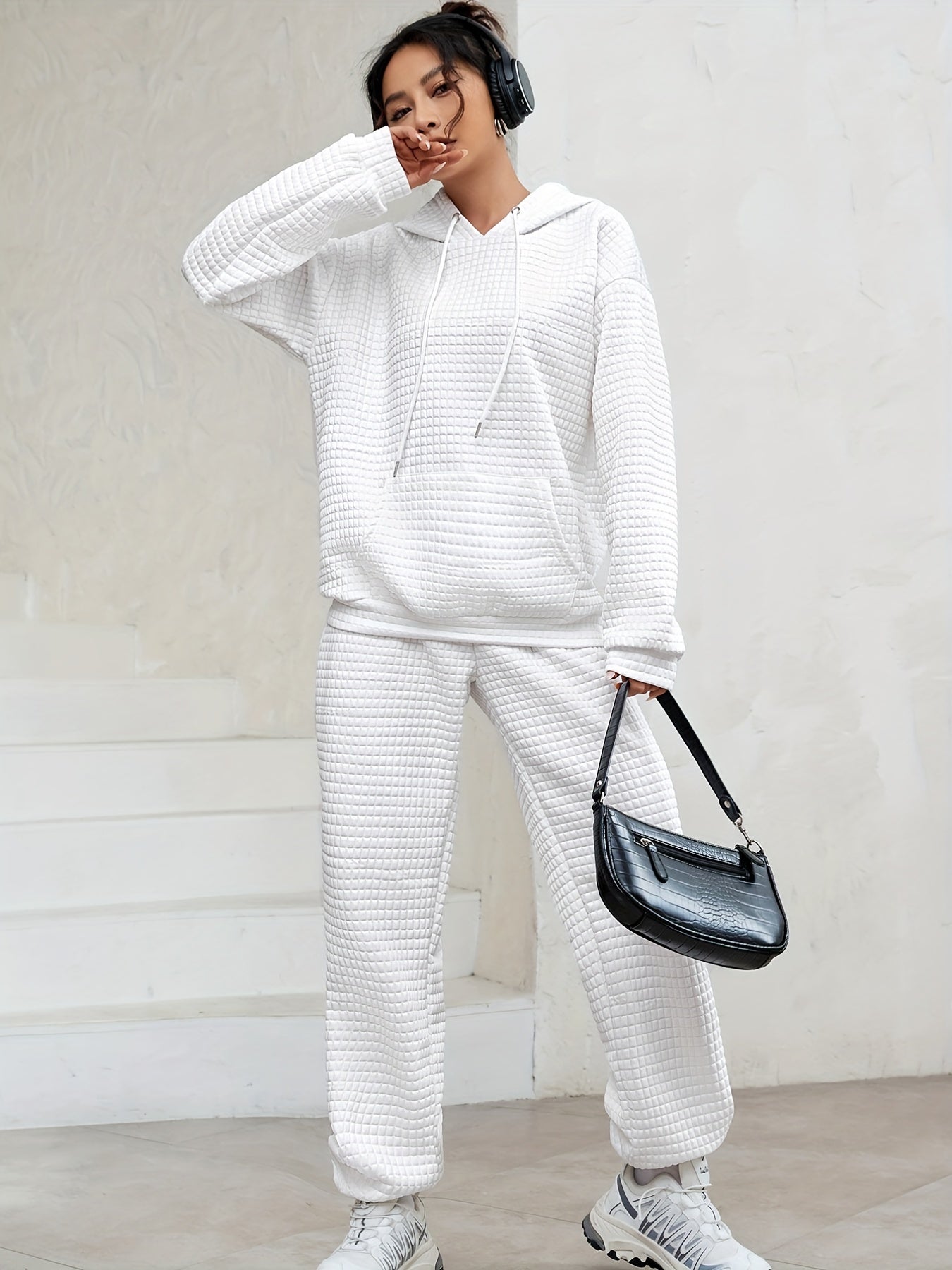 Roseann | Two-piece set with waffle detail