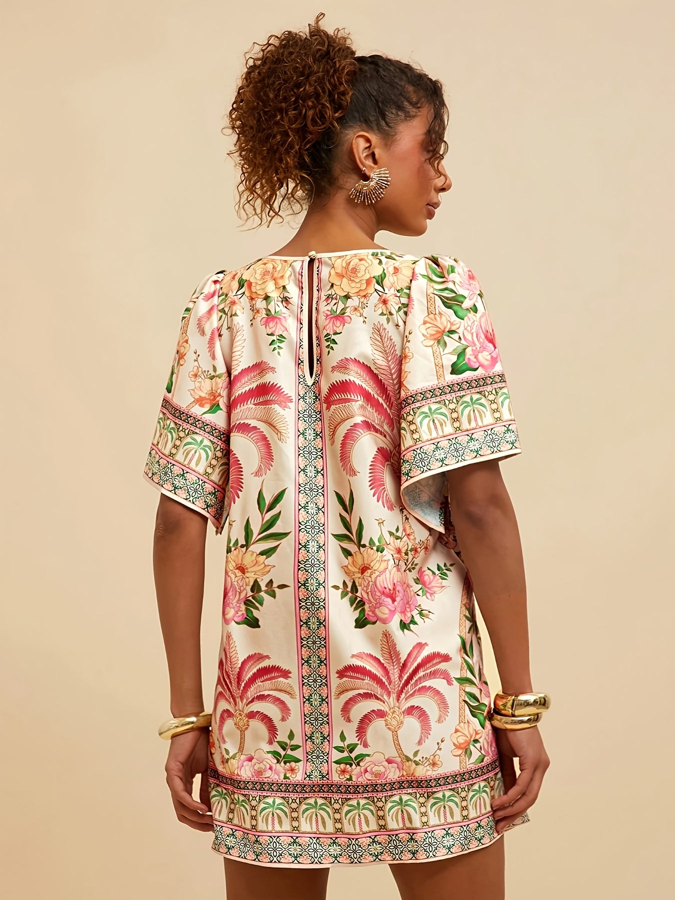 Lina | Tuniek met tropische print