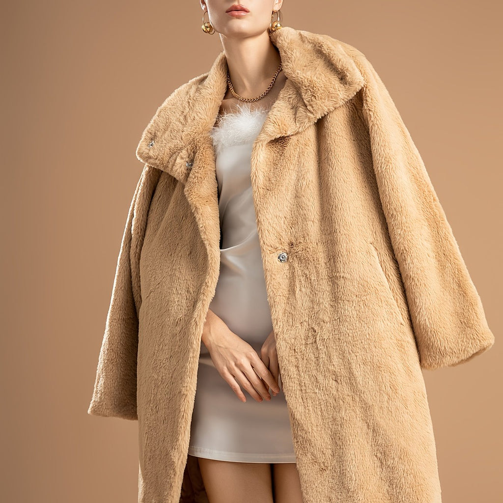 Sare | Teddy coat with shawl collar