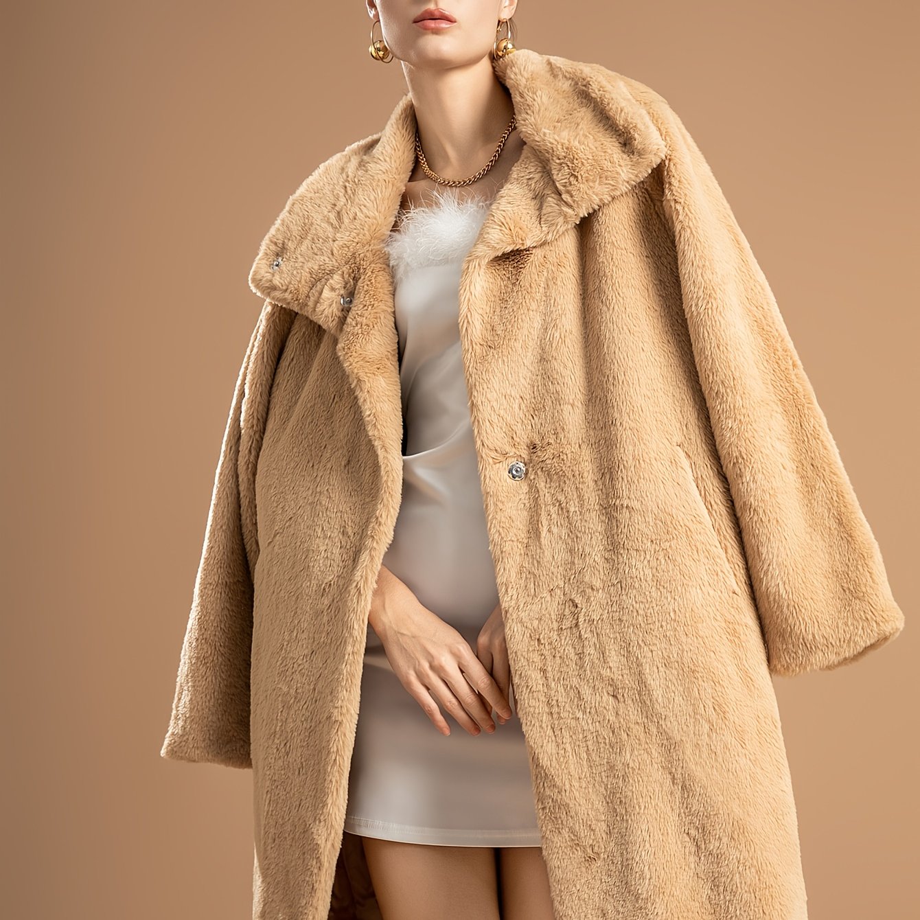 Sare | Teddy coat with shawl collar