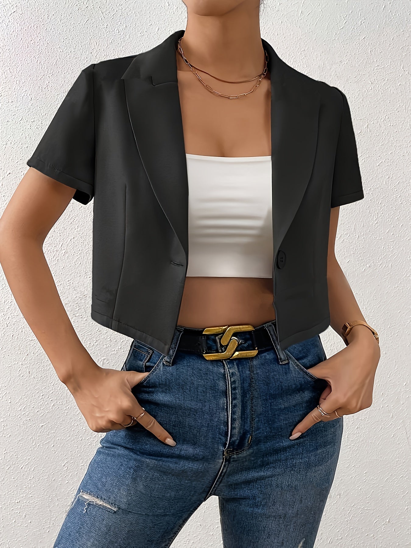 Sheryl | Blazer met korte mouwen