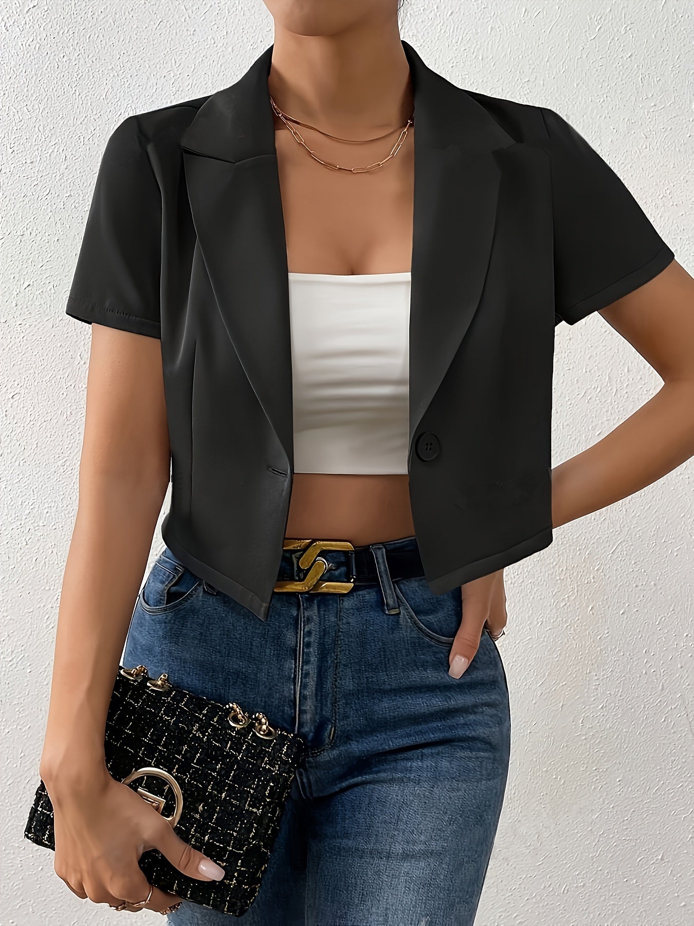Sheryl | Blazer met korte mouwen