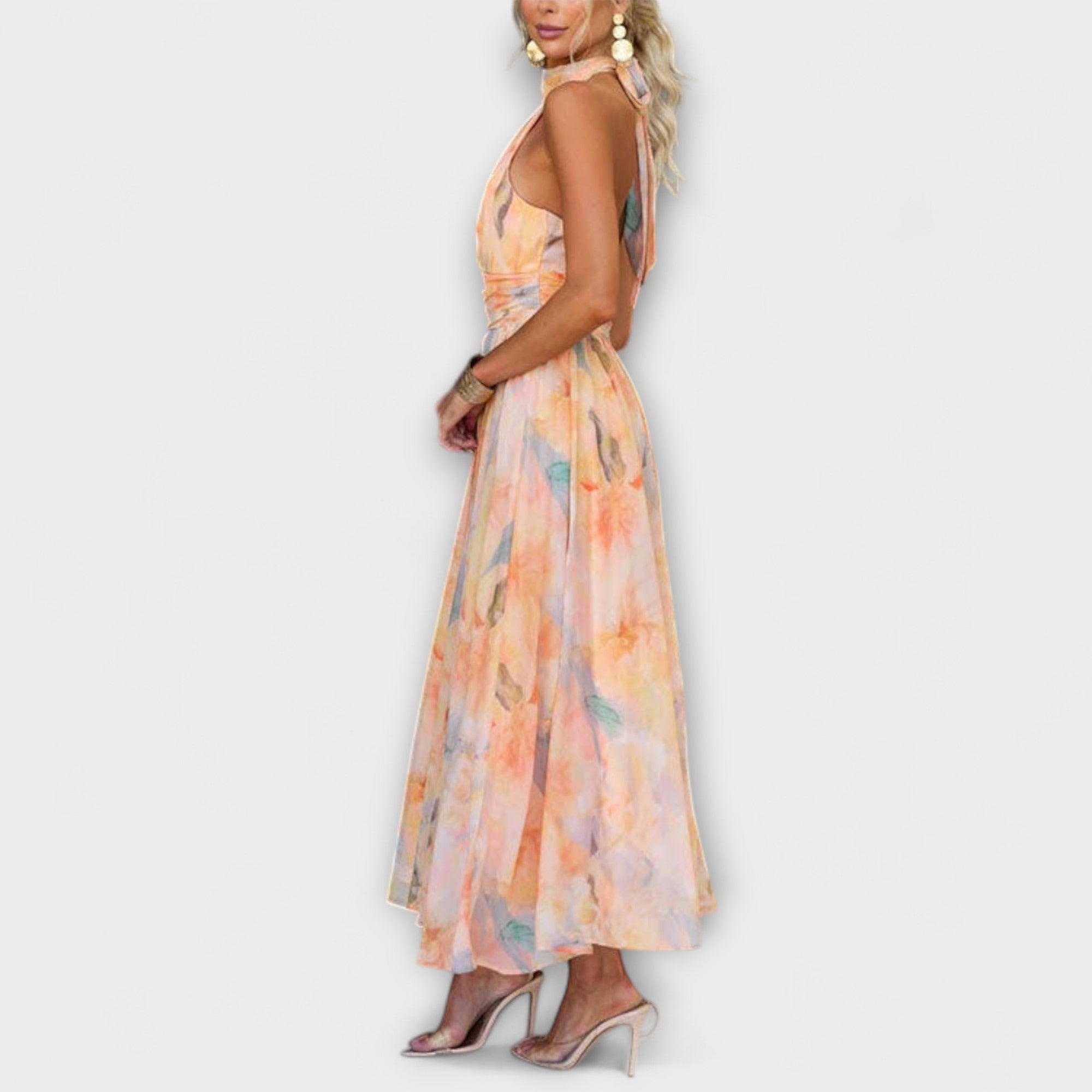 Klara | Maxi-jurk met halternek