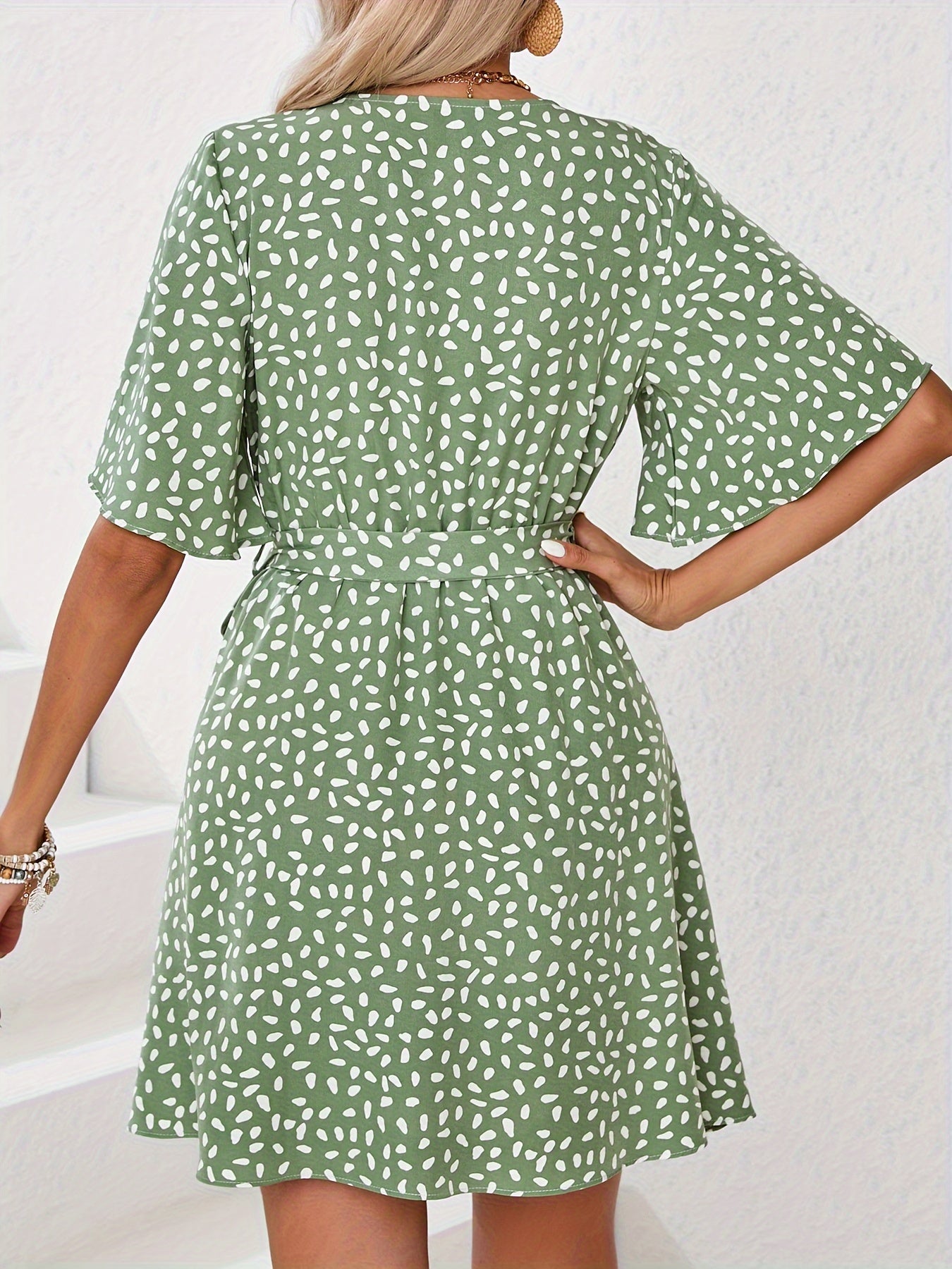 Fenna | Jurk met bladprint