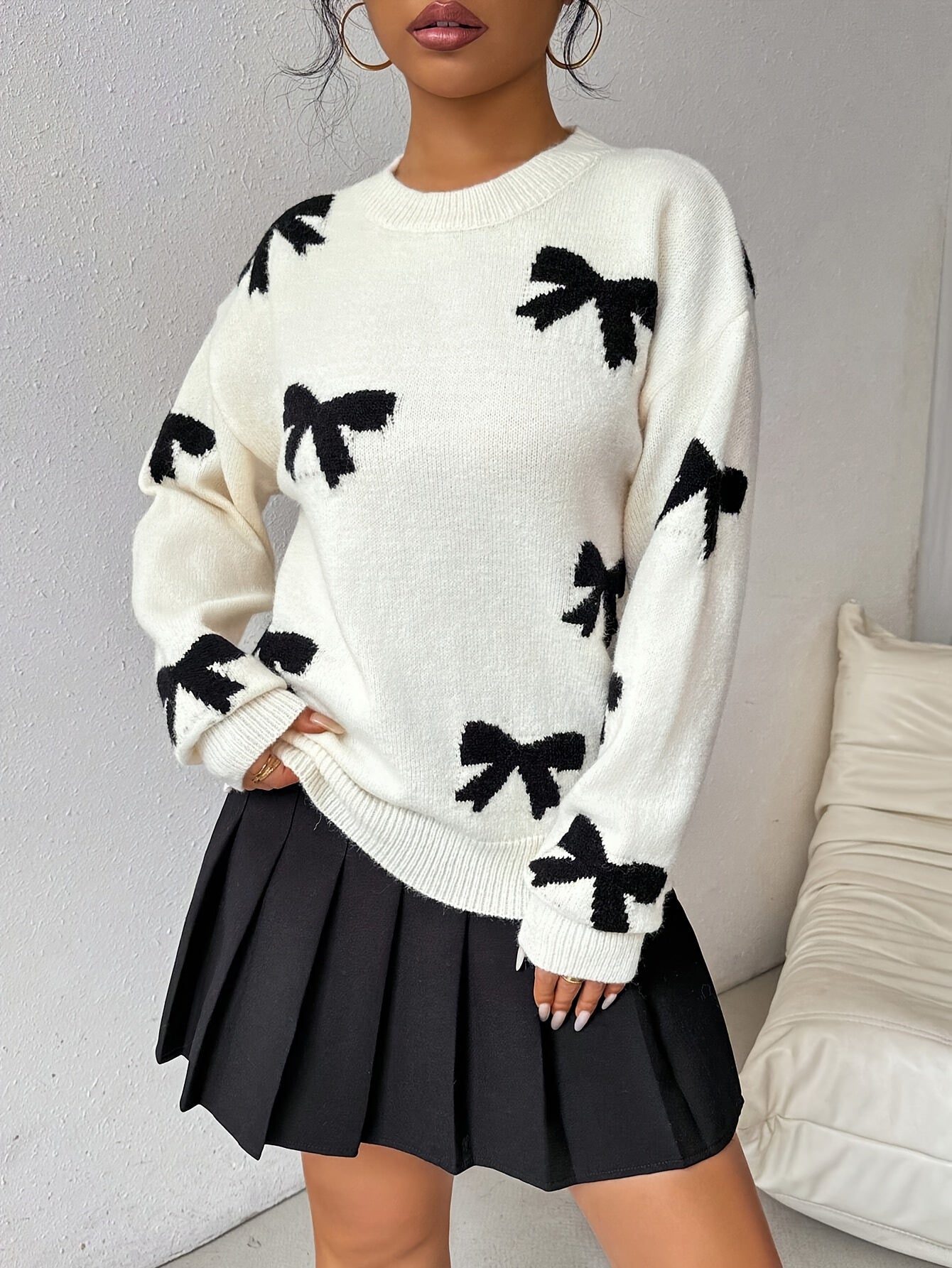 Brita | Knitted jumper with bows