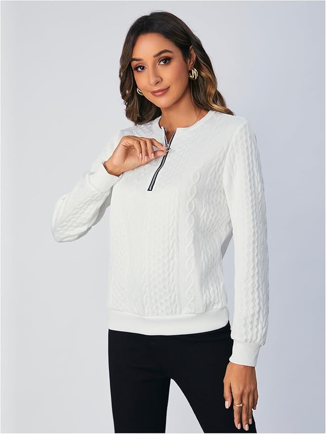 Fanni | Knit jumper with half zip