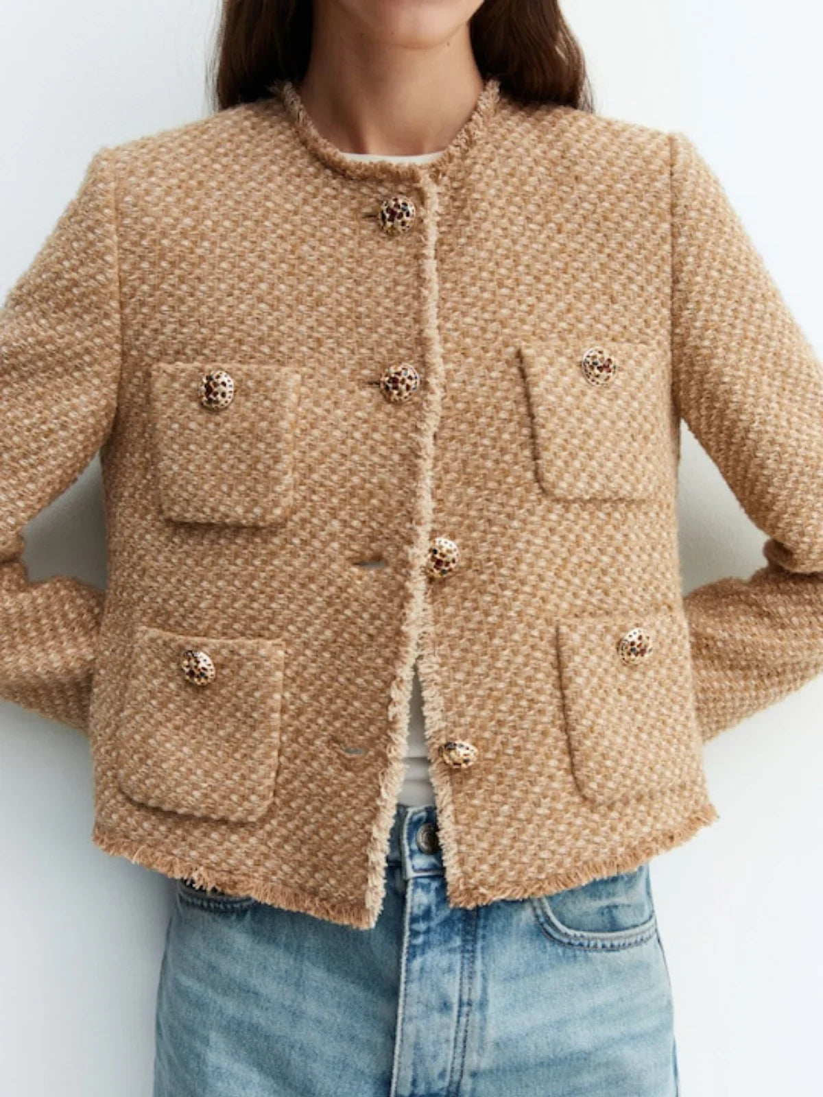 Siloni | Single-breasted tweed cardigan