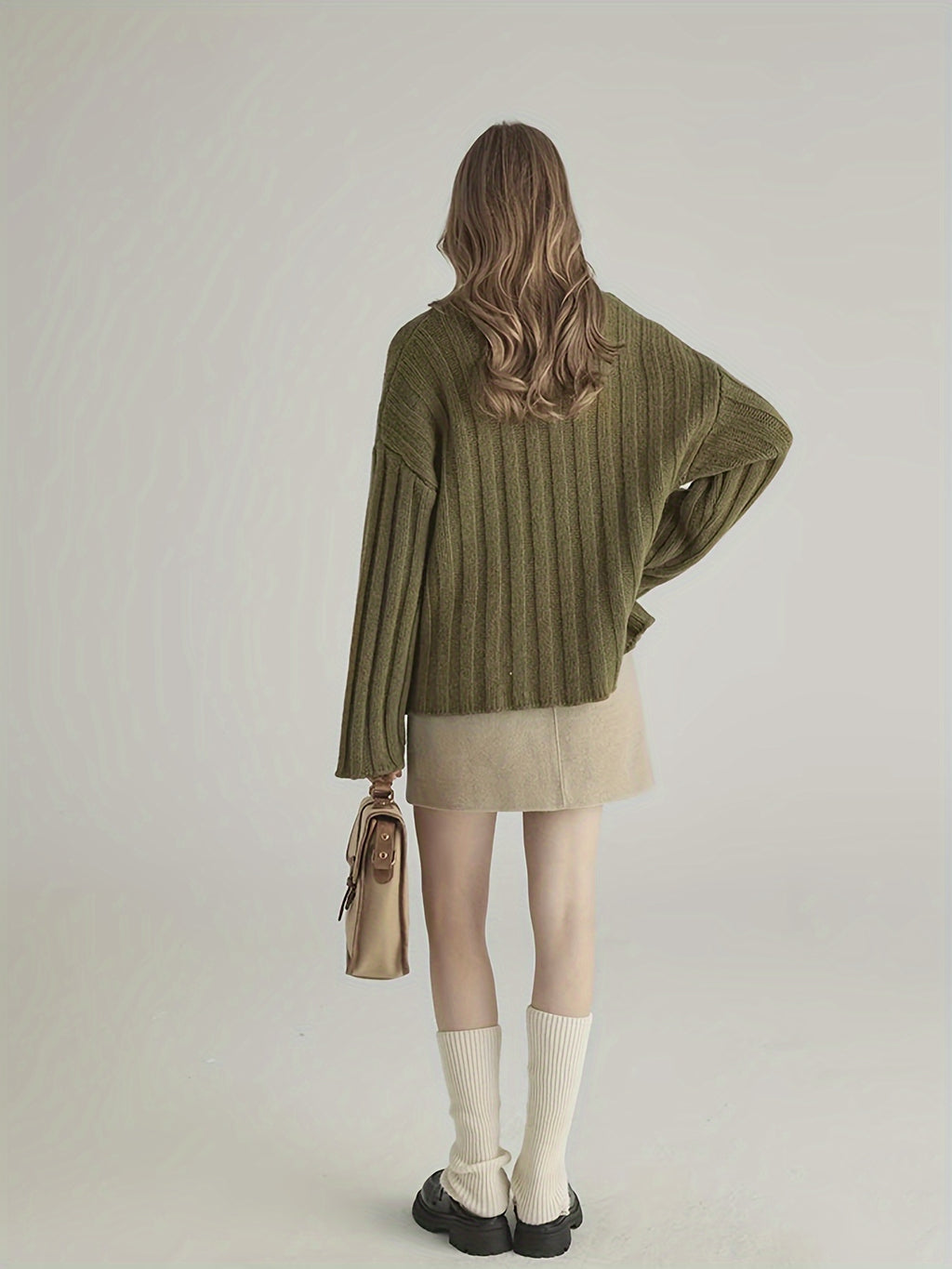 Cerella | Wide jumper with ribbed detail