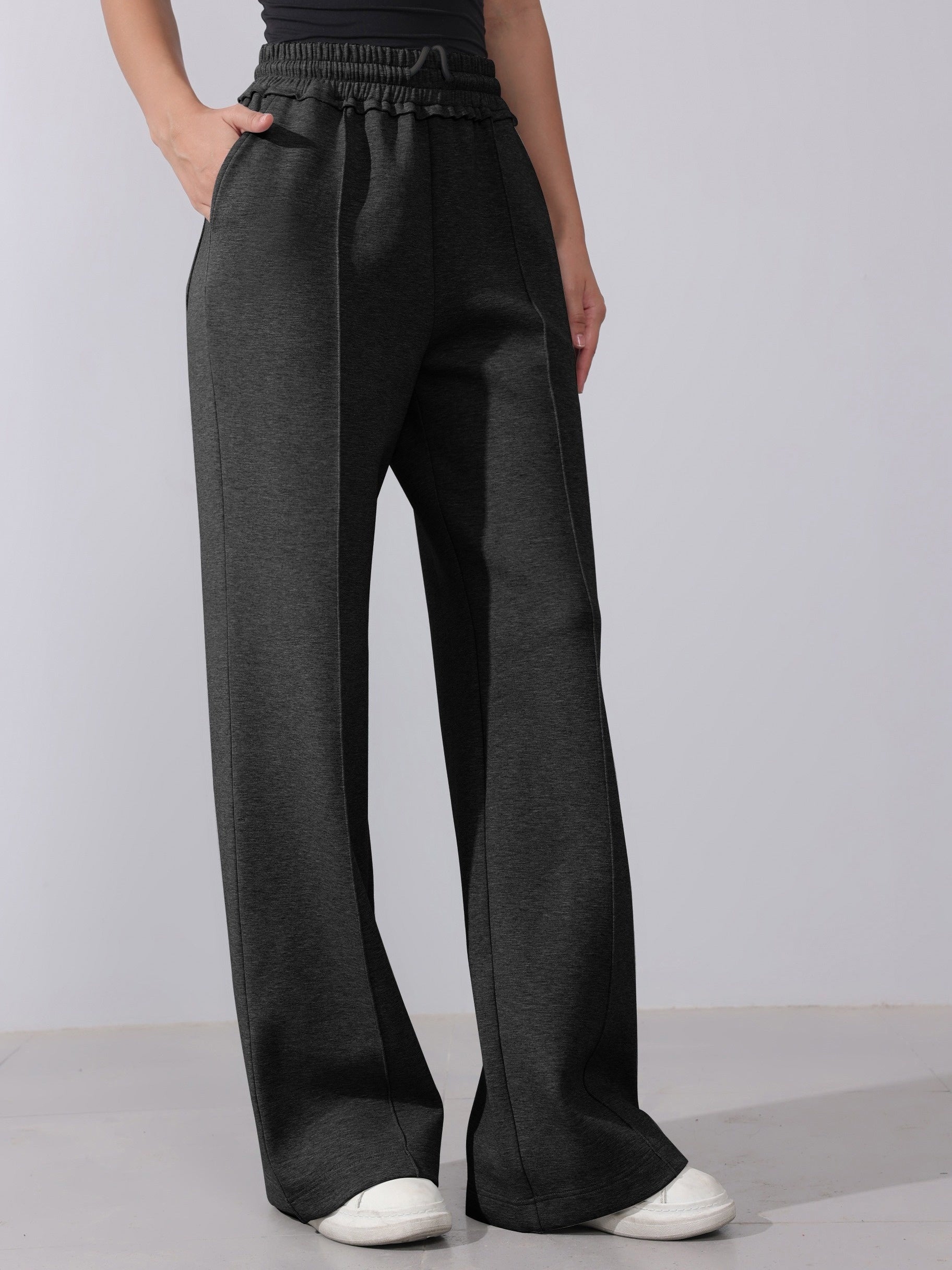 Anicia | Casual cotton pintuck trousers