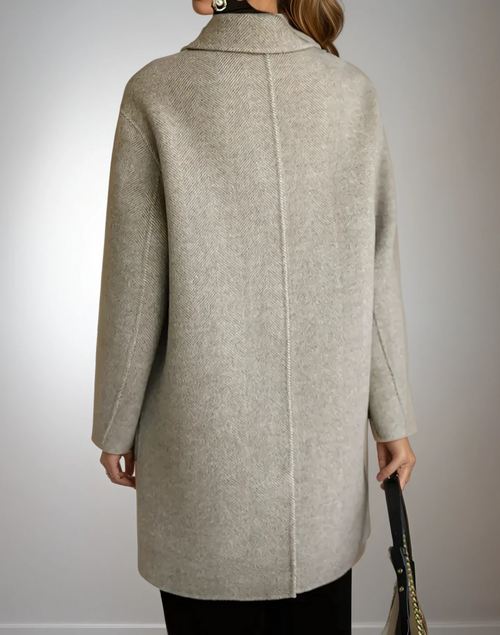 Abbi | Wool blend coat with double-breasted fastening